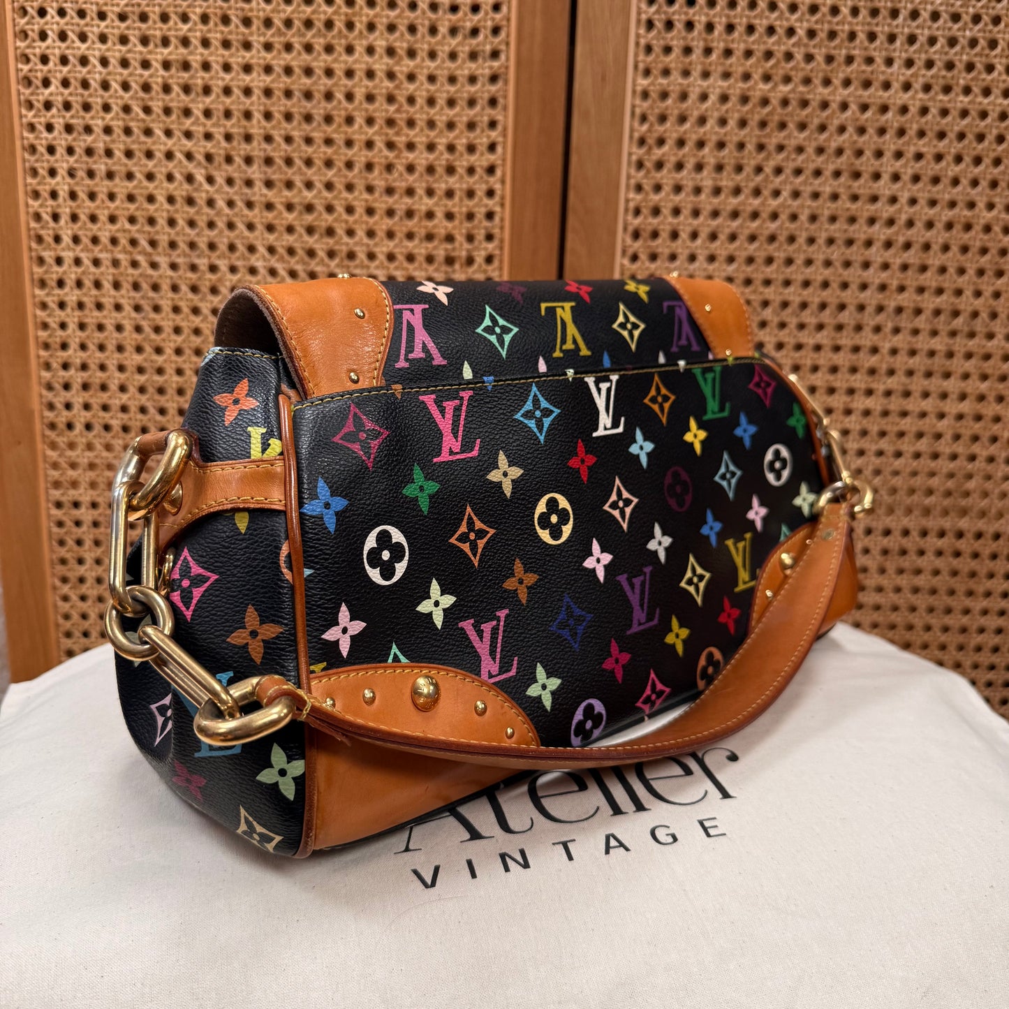 Louis Vuitton 2003 Murakami Black Monogram Beverly MM