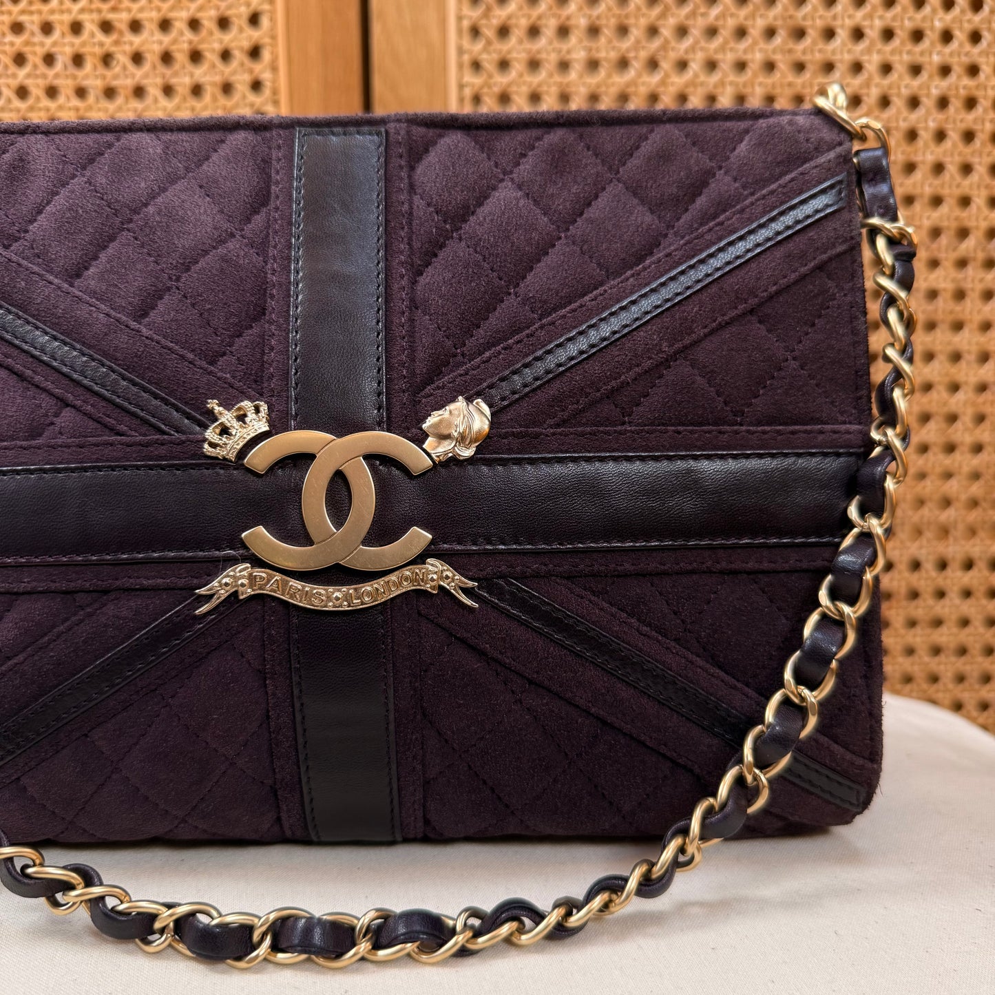 Chanel 2008 Bordeaux Limited Edition London & Paris Shoulder bag