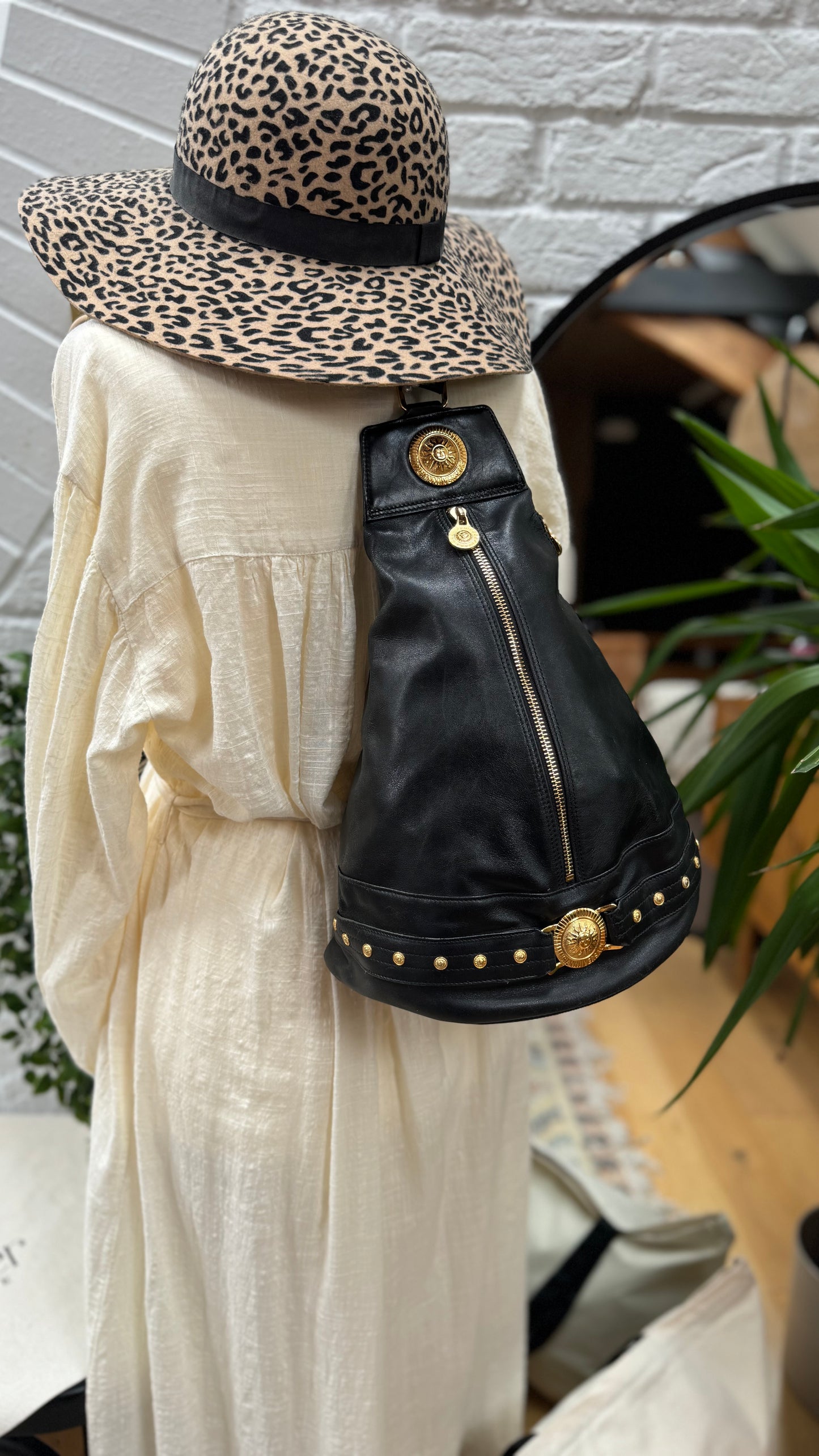 Versace 1990s Medusa Sling Back Pack