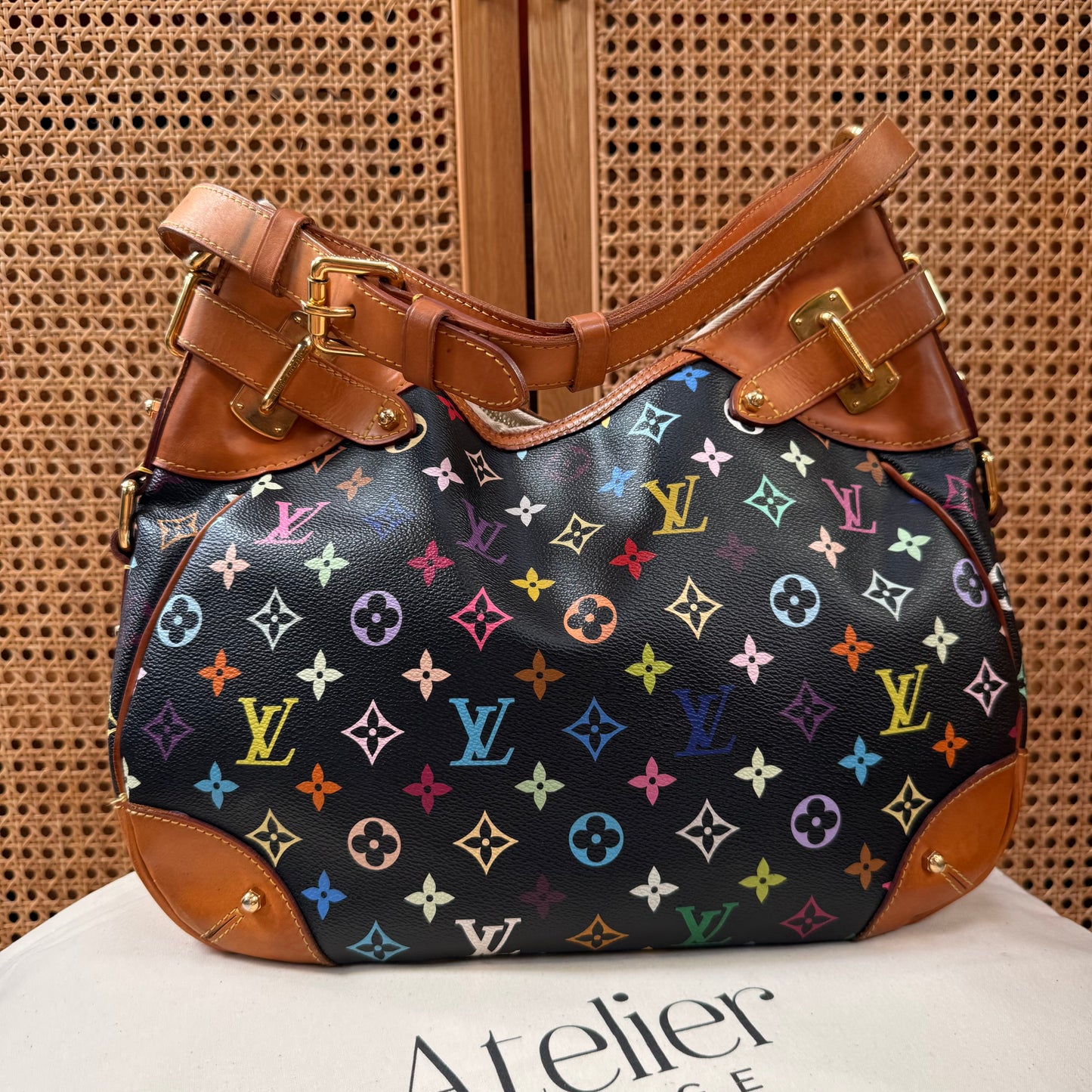 Louis Vuitton 2003 Original Murakami Black Greta