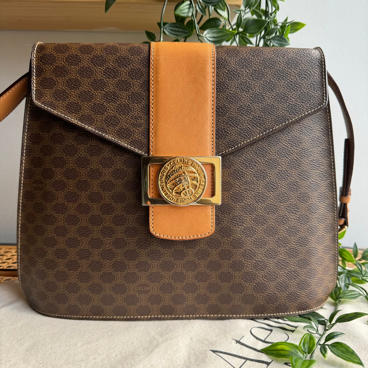 Celine 1990s Macadam Cross Body