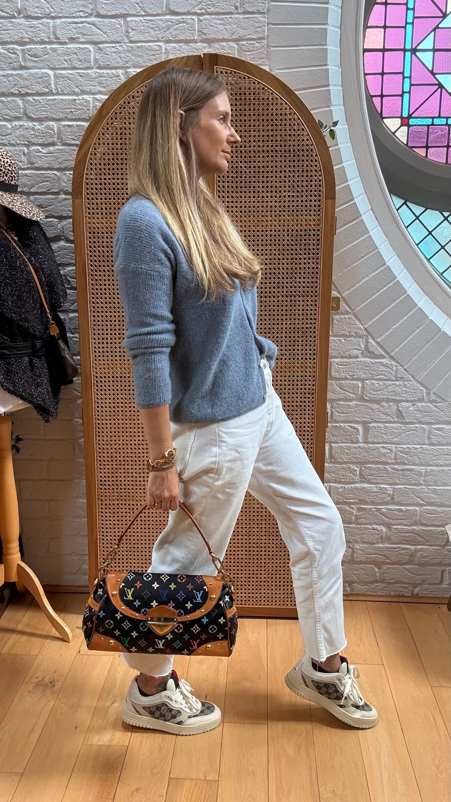Louis Vuitton 2003 Murakami Black Monogram Beverly MM