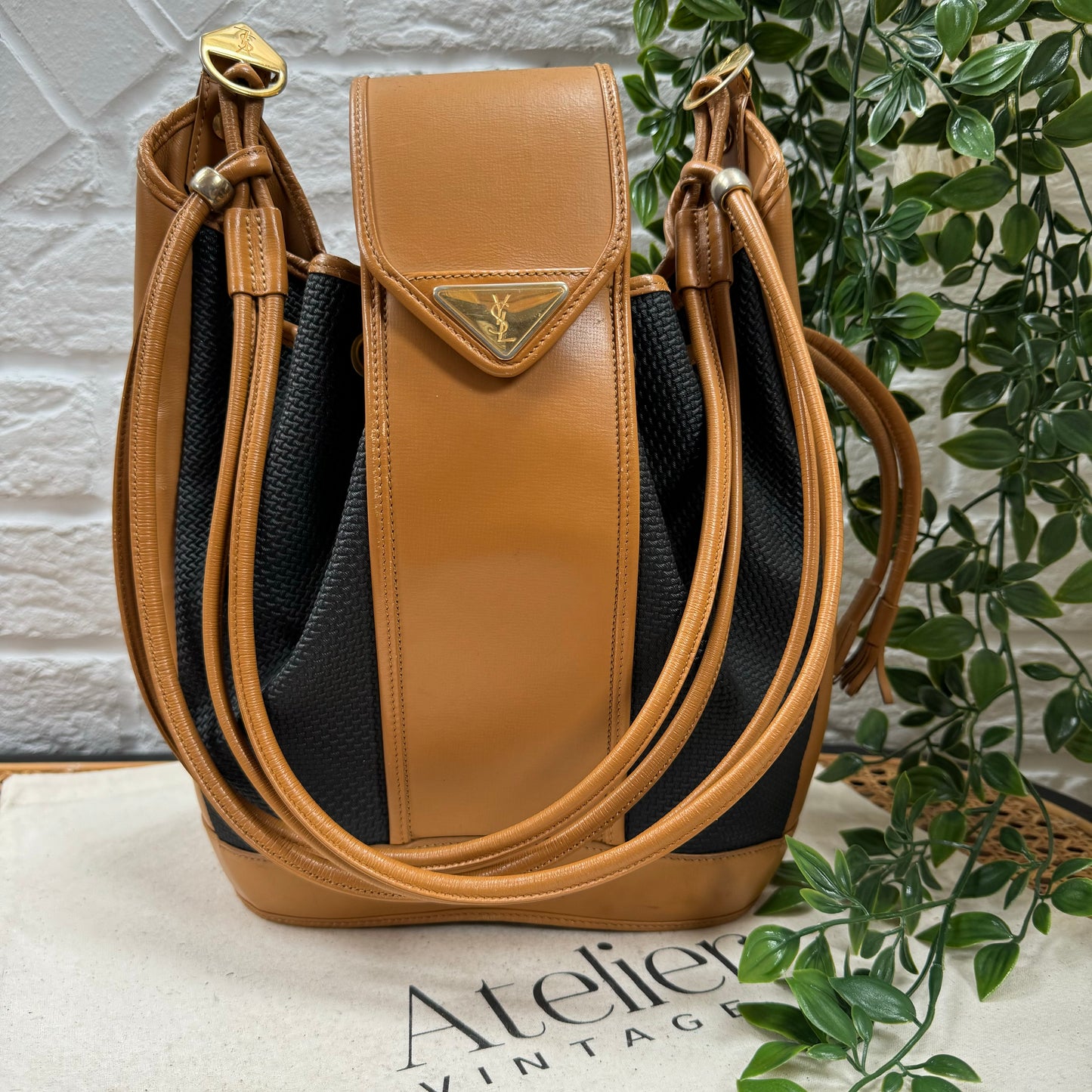Saint Laurent 1980s Cross Body Bucket Bag