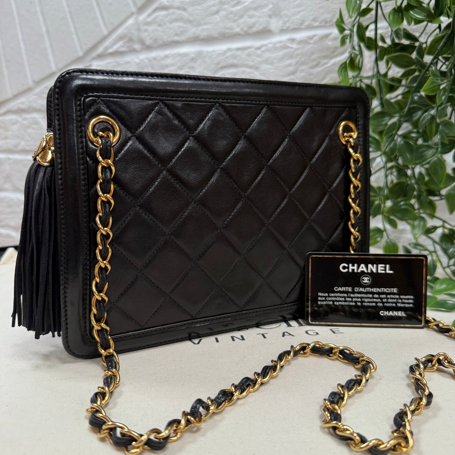 Chanel 1989 Cross Body Tassel Mini zip Tote