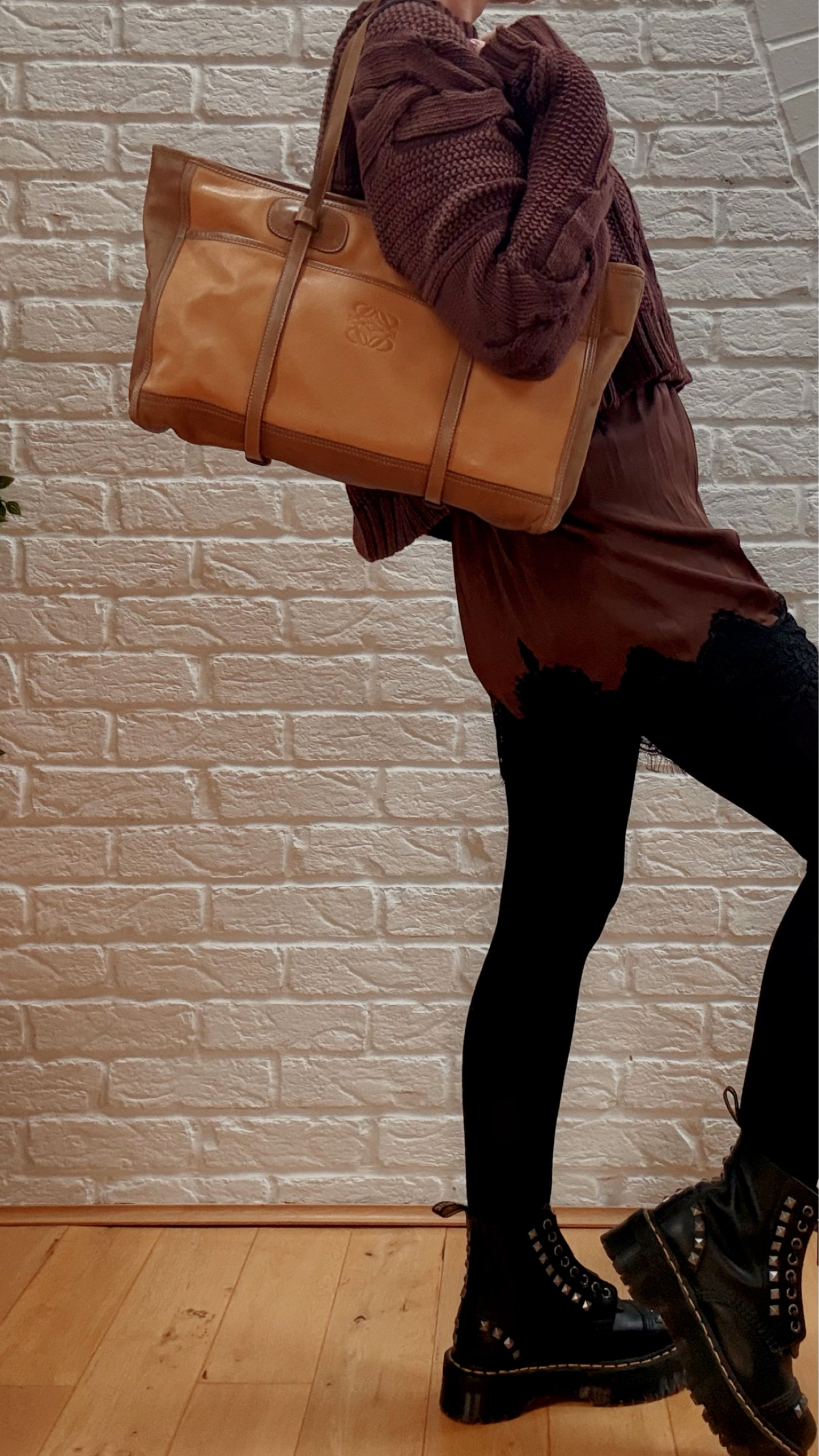 Loewe 1980s Anagram Tote Bag