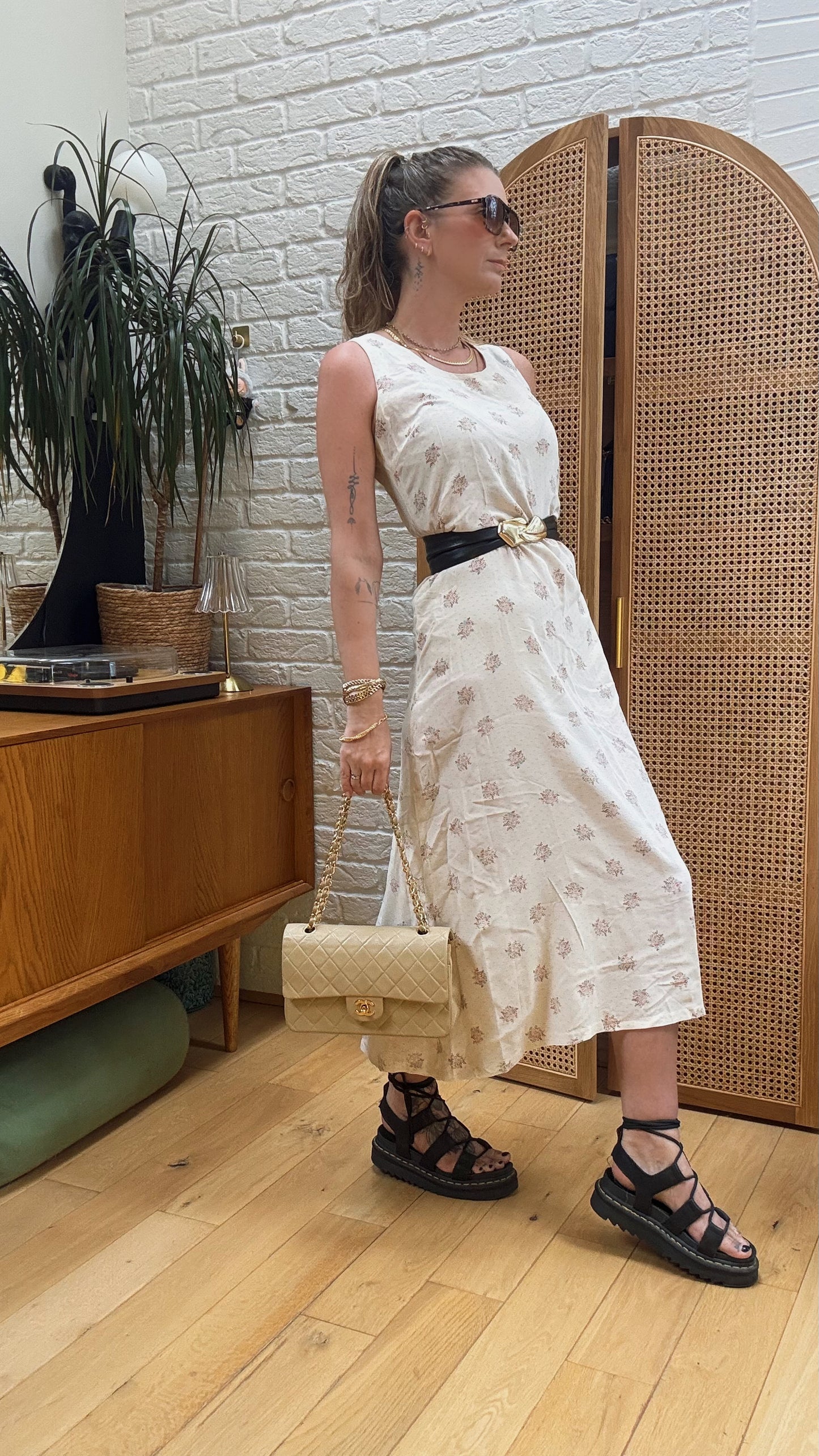 Chanel Rare 1989 Dark Beige Classic Double Flap Medium