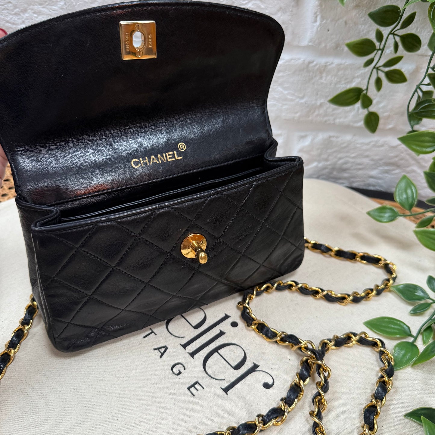 Chanel 1989 Rare Bi Color Single Flap Two Way