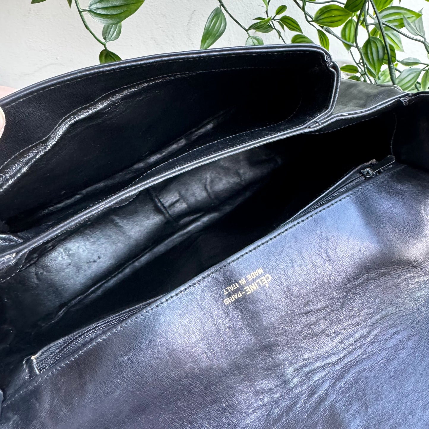 Celine Leather Carriage Saddle Bag