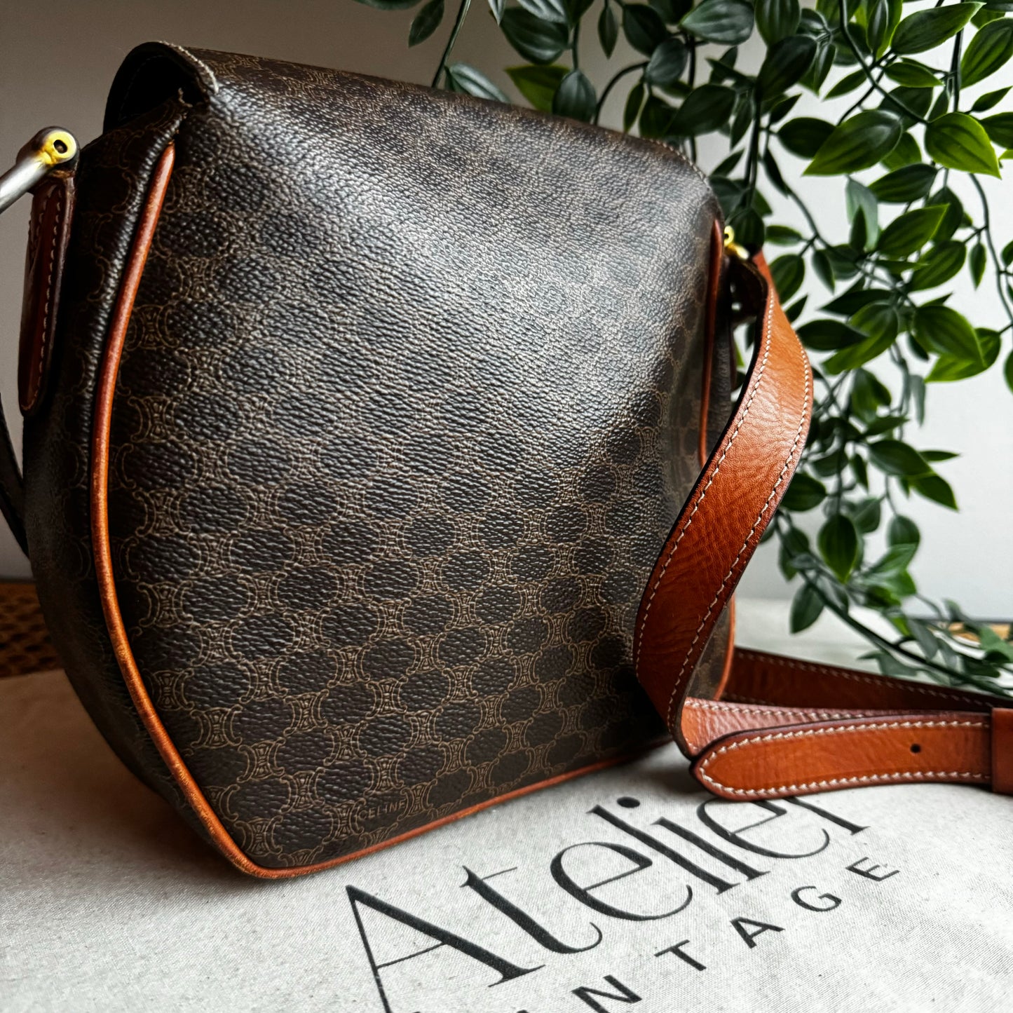 Celine Macadam Horse Bit Shoulder Bag