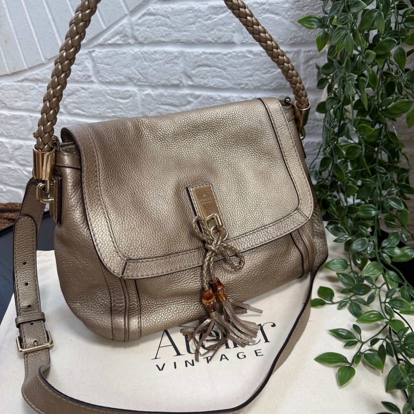 Gucci 2000s Bella Bamboo two way bag