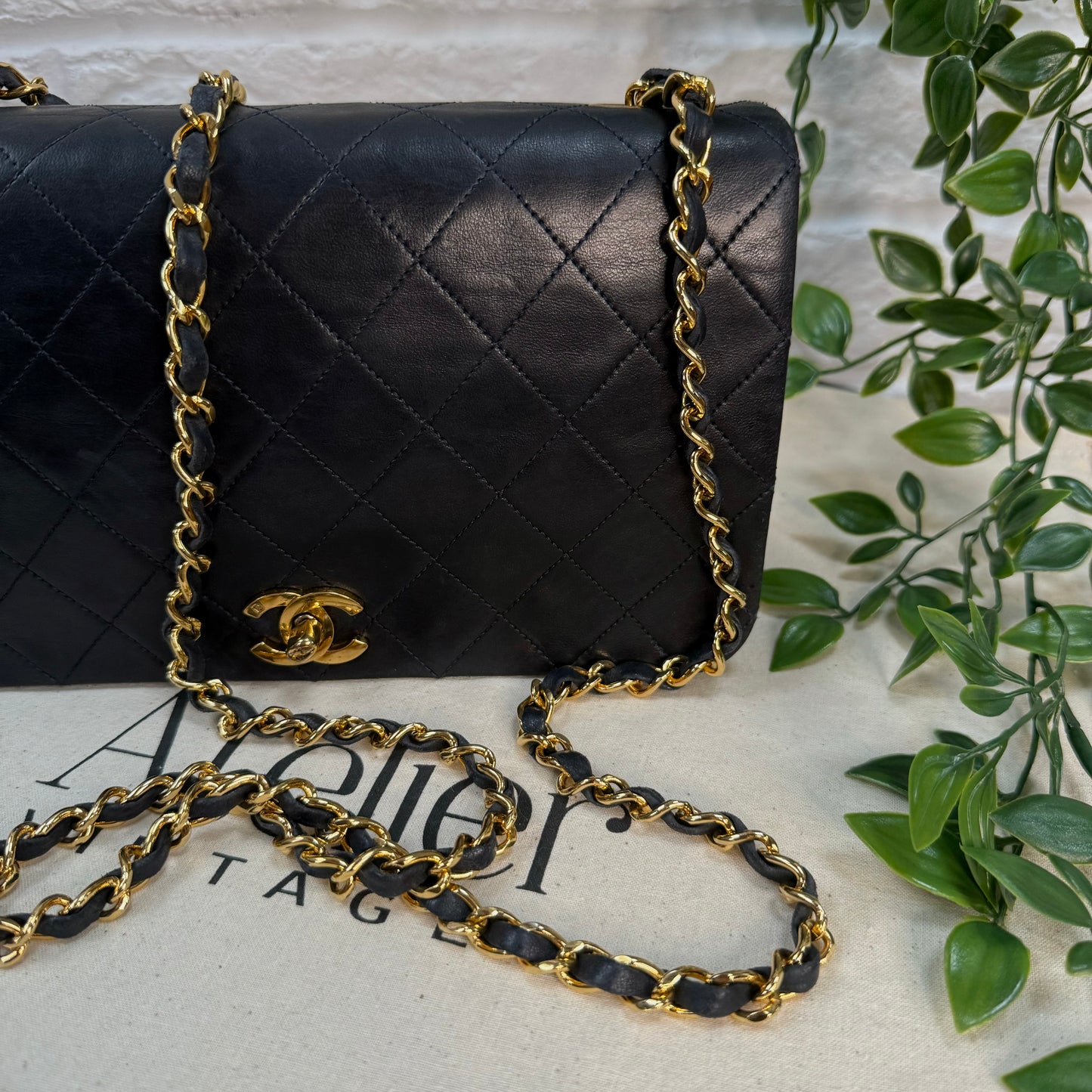 Chanel 1989 Classic Medium Navy Rectangle Full Flap