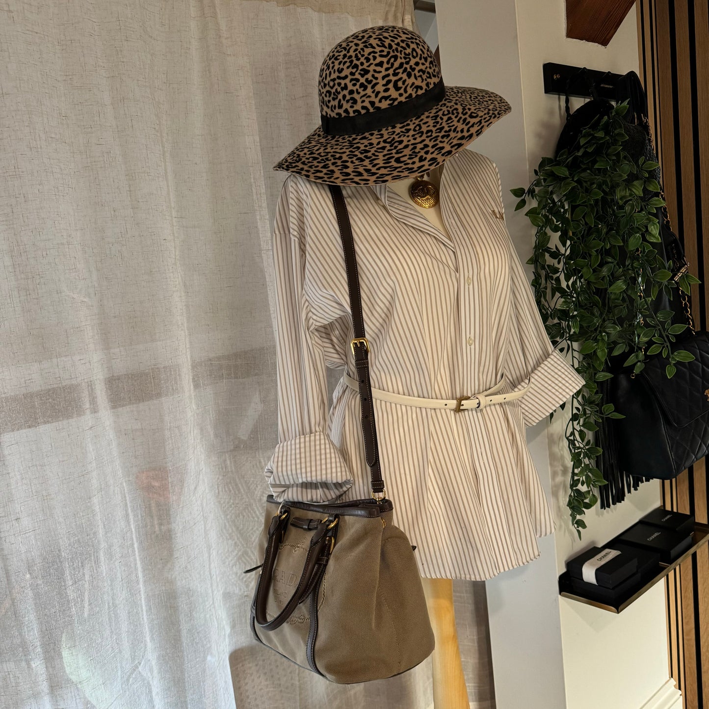 Prada Vintage Canvas Two Way Tote