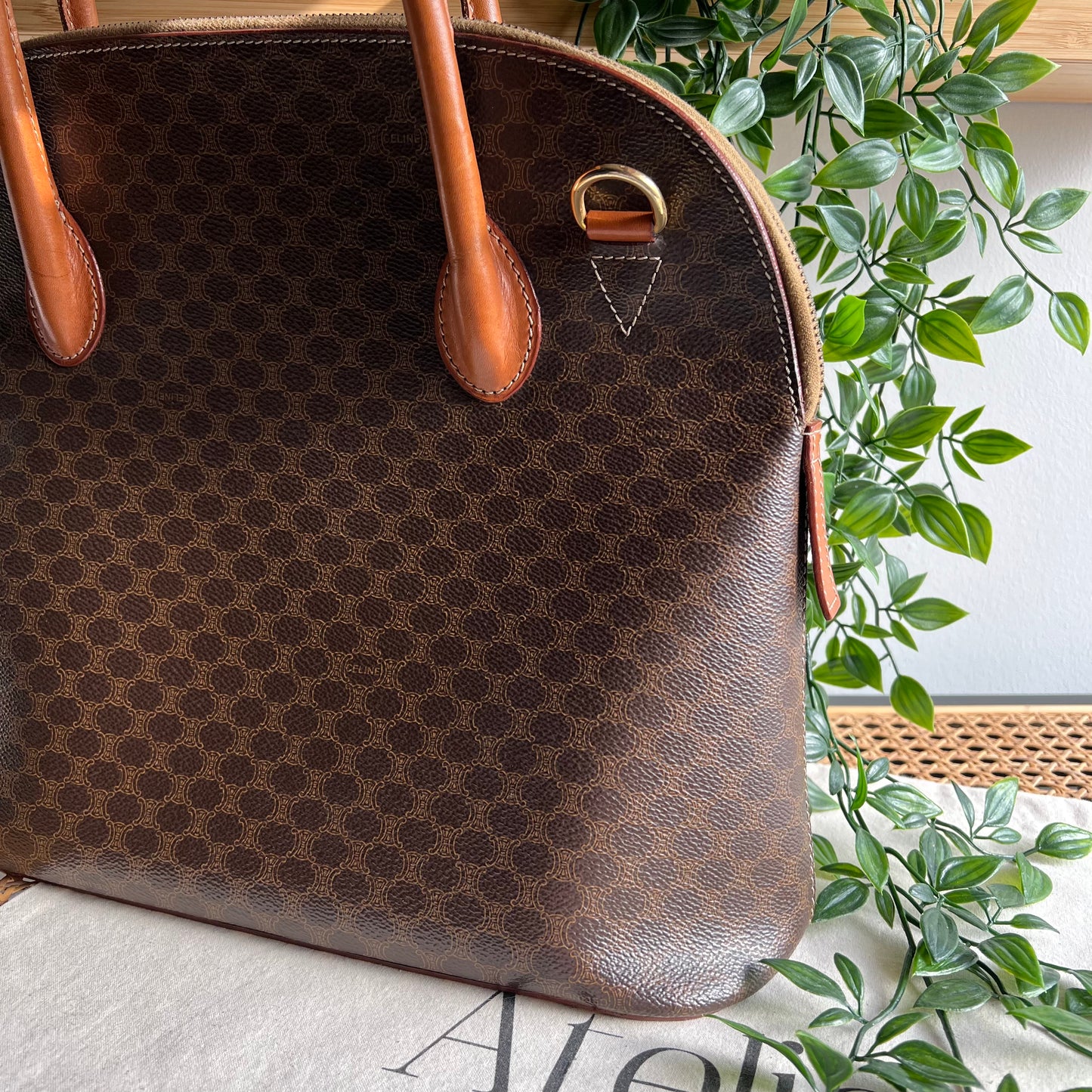 Celine Macadam Brown Dome Bag
