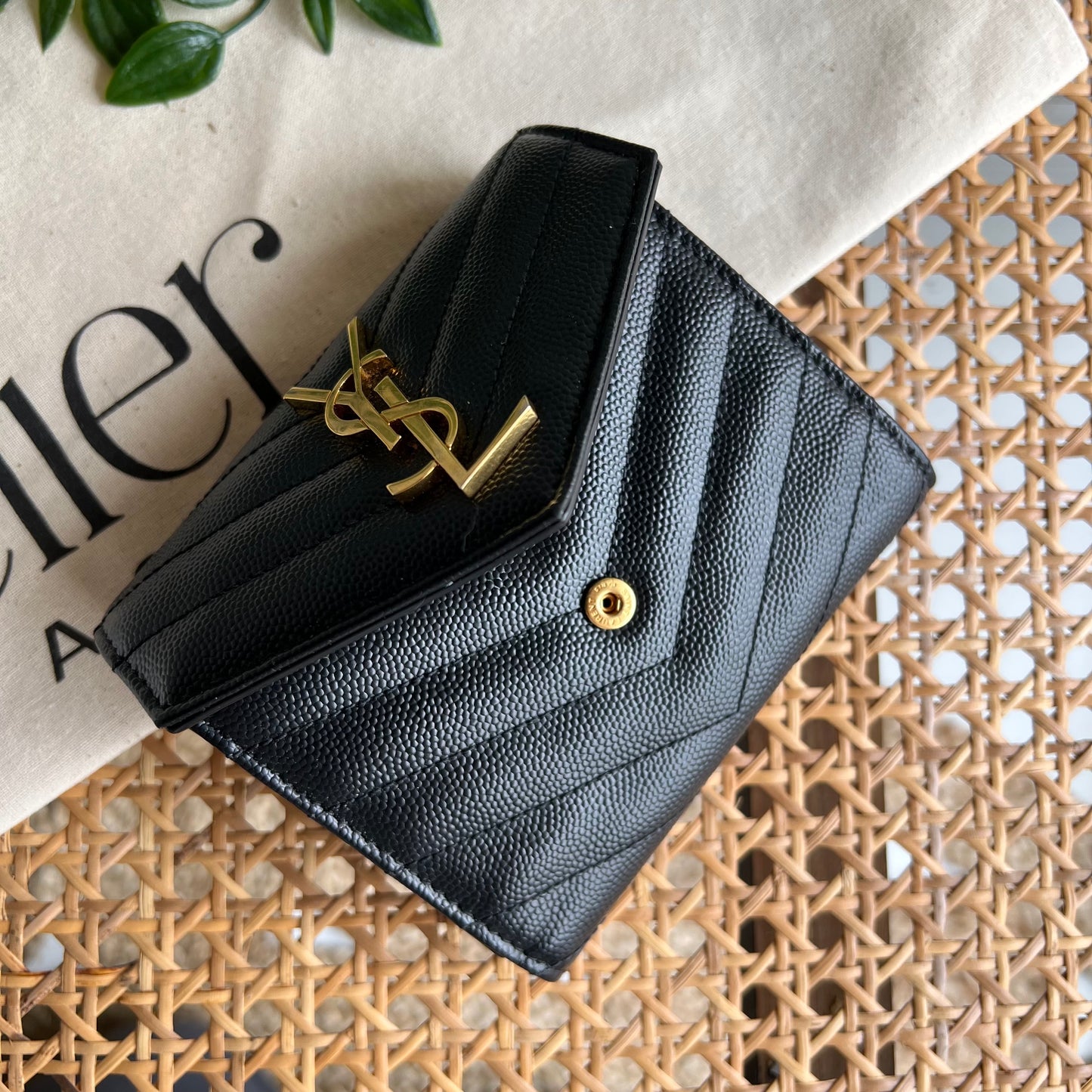 Saint Laurent Metalassé Trifold Wallet