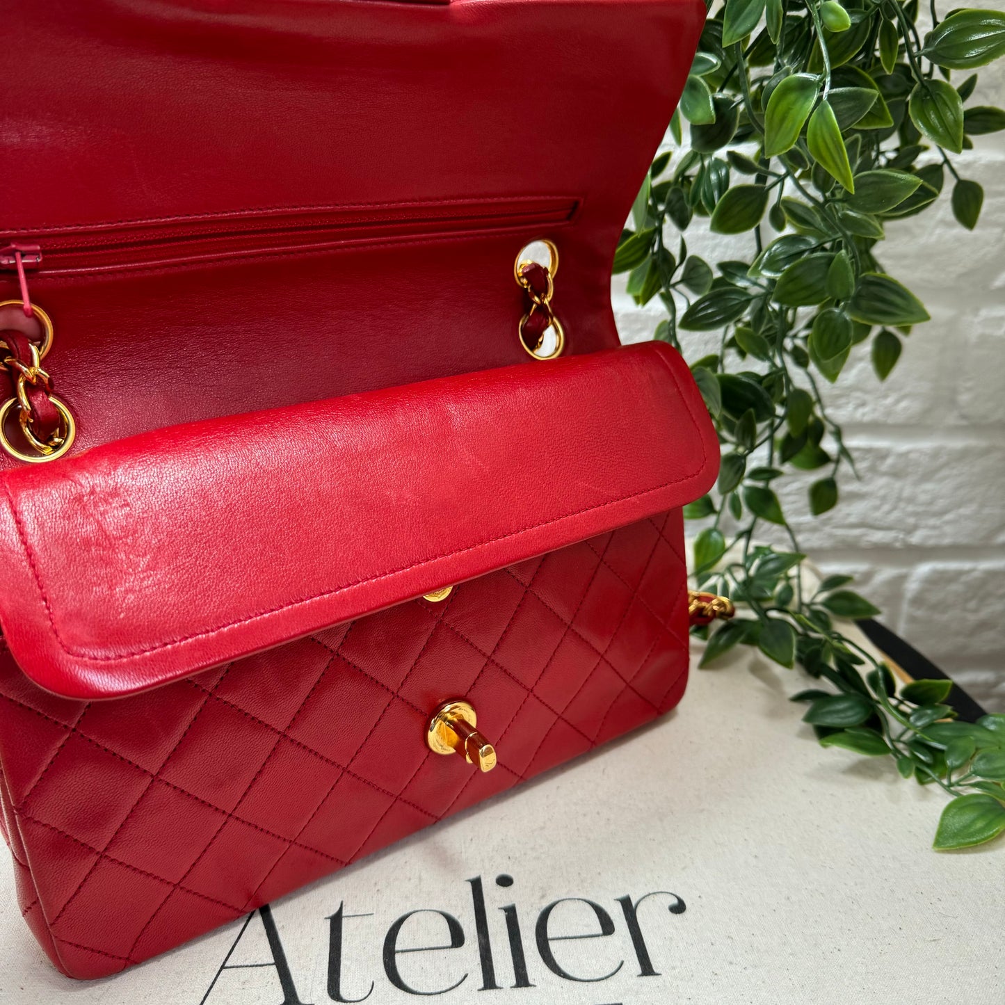Chanel 1986 Red Classic Double Flap Small