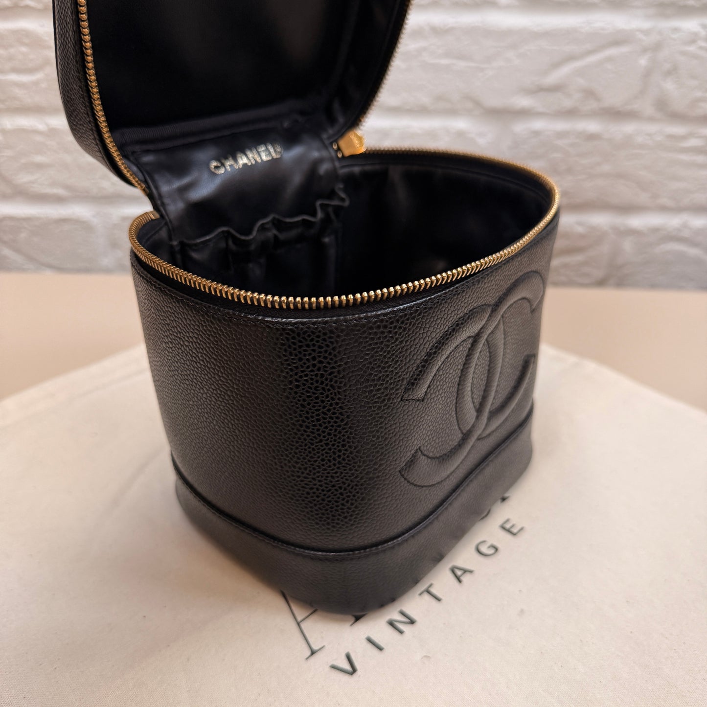 Chanel 2000 Caviar Leather Vanity Case