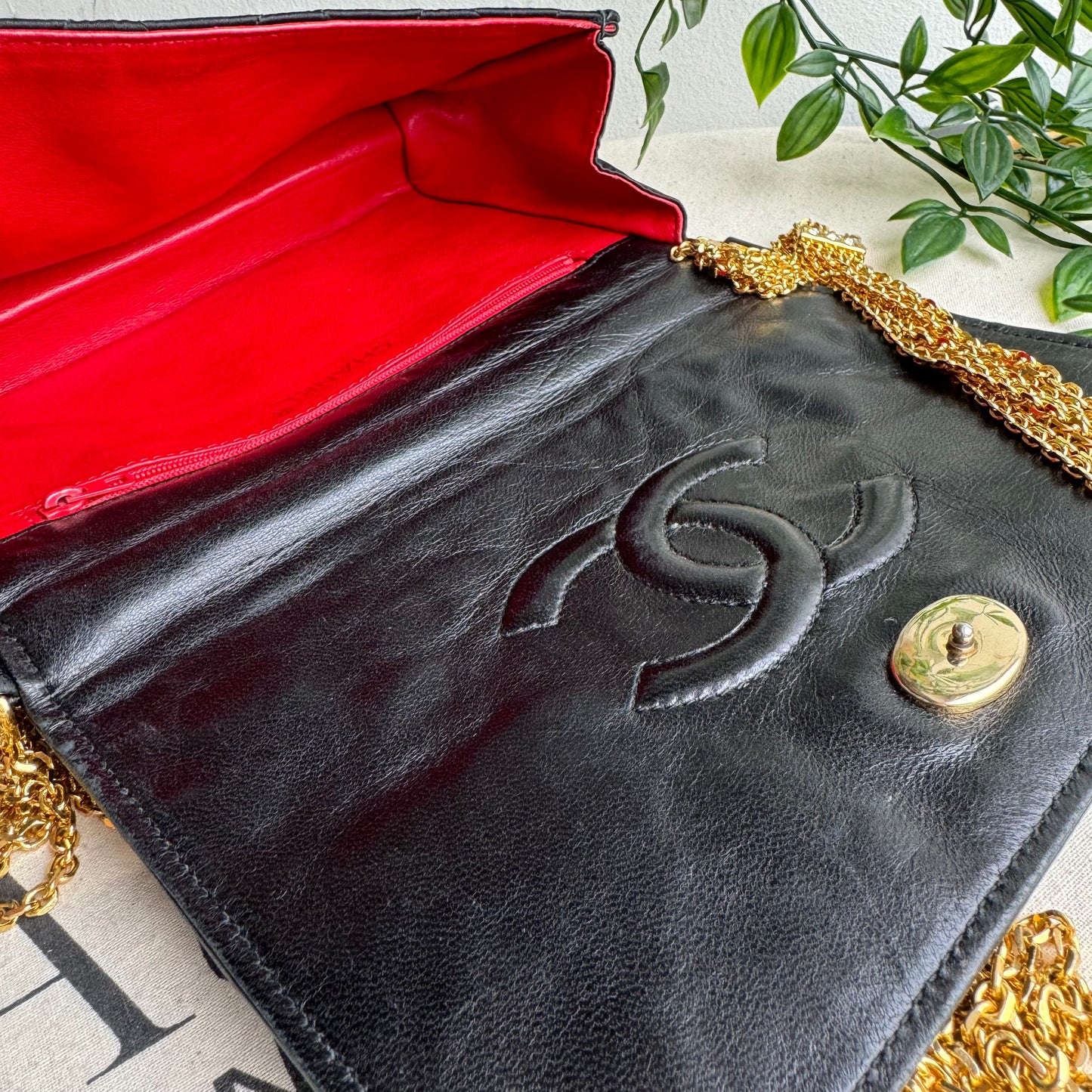 Chanel 1980s Rare Vintage Embellished Full Flap Bag