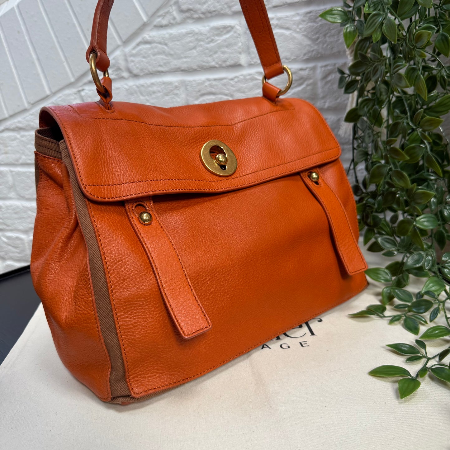 Saint Laurent 2000s Saint Laurent Muse Orange Bi Color