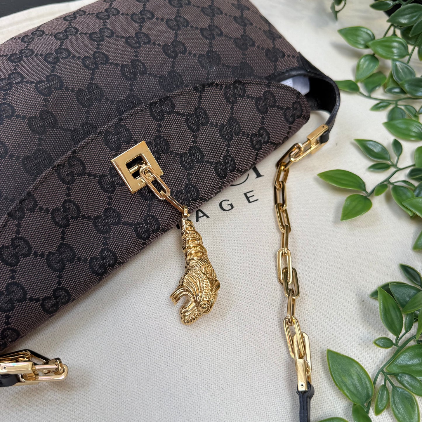 Gucci Rare 1990s Gucci X Tom Ford Tigers Head Cross Body
