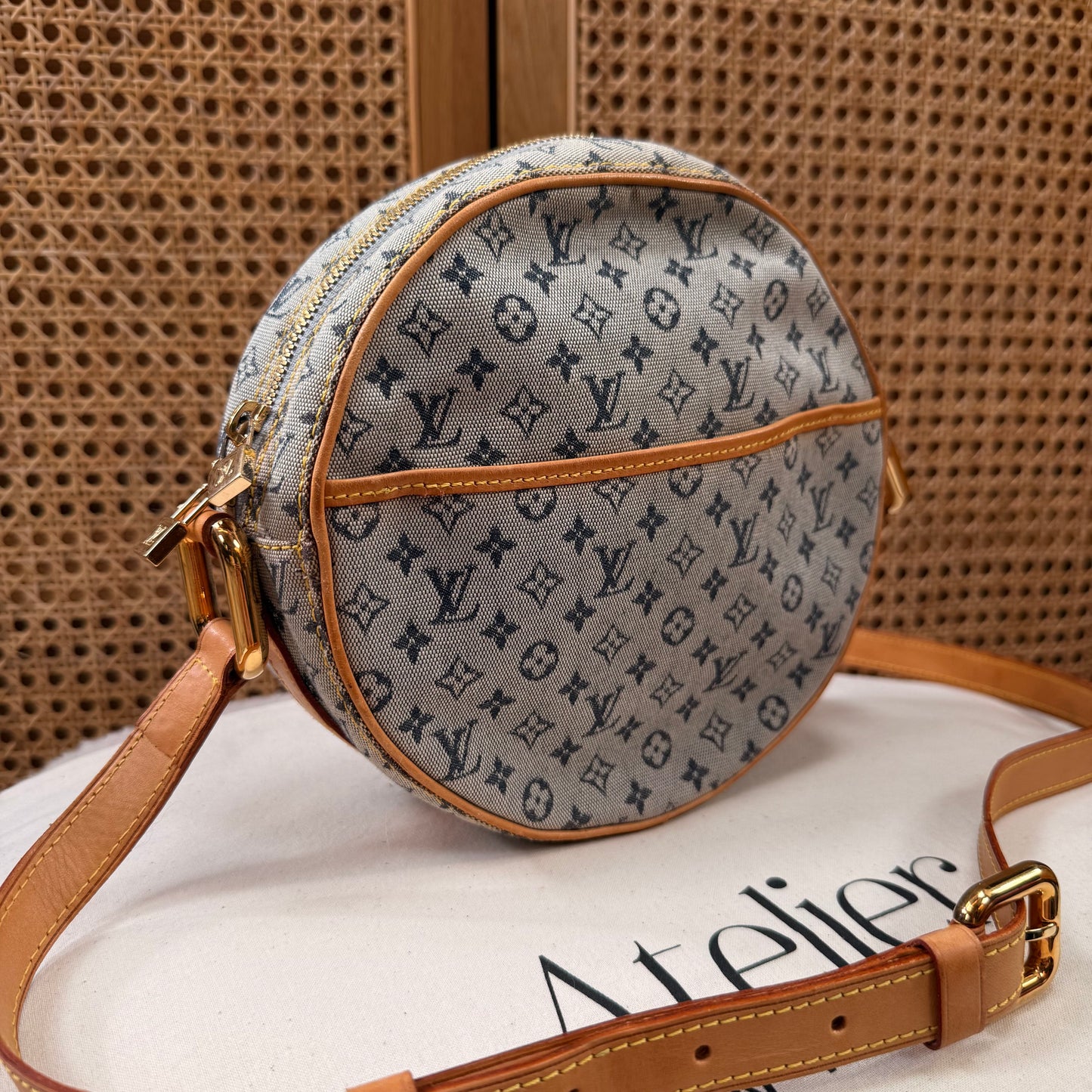 Louis Vuitton 2000 Monogram Denim Blue Jeanne GM
