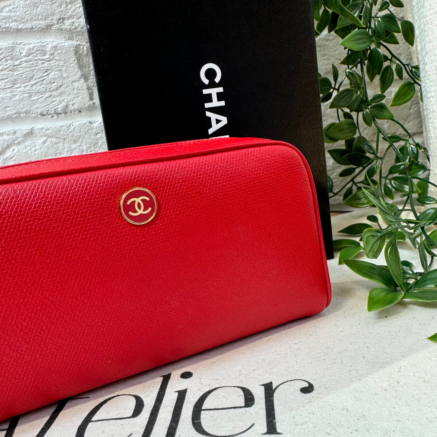 Chanel 2003 As New & Boxed Coco Button Vanity Clutch