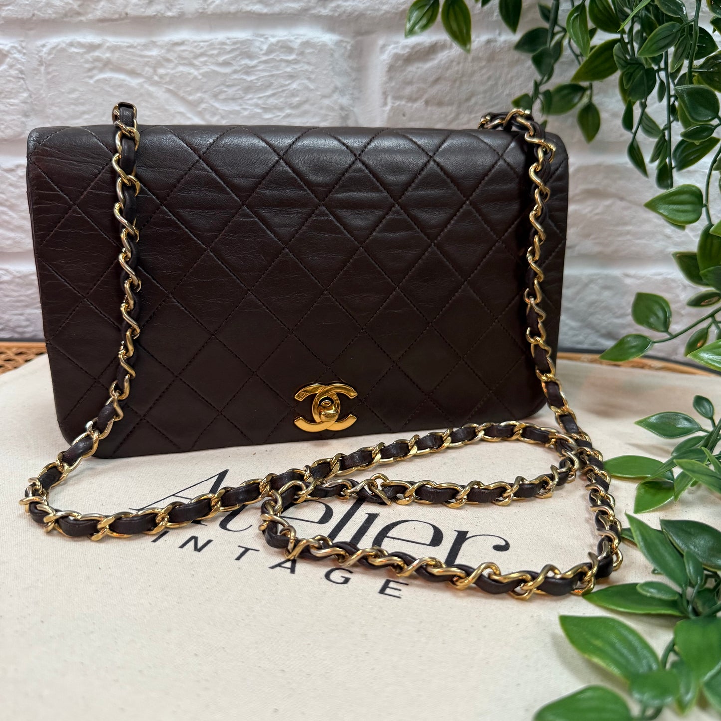 Chanel Rare 1989 Chocolate Brown Classic Medium Rectangle Full Flap