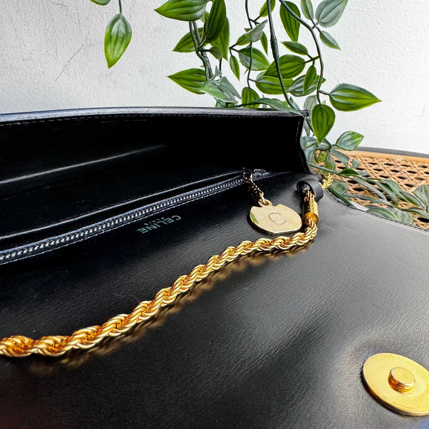 Celine Vintage Triomph Chain Strap Bag