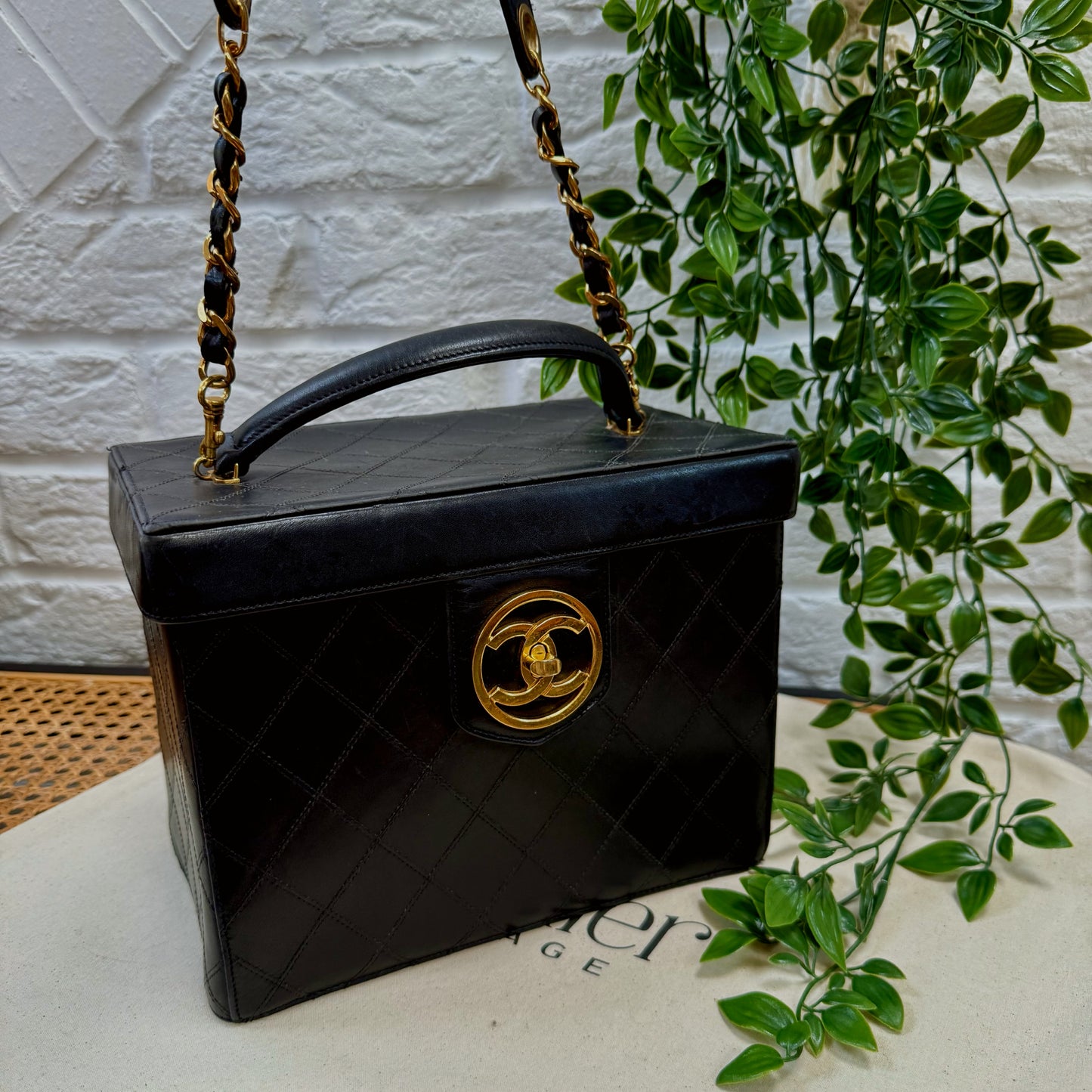 Chanel Box Style Vanity with Strap