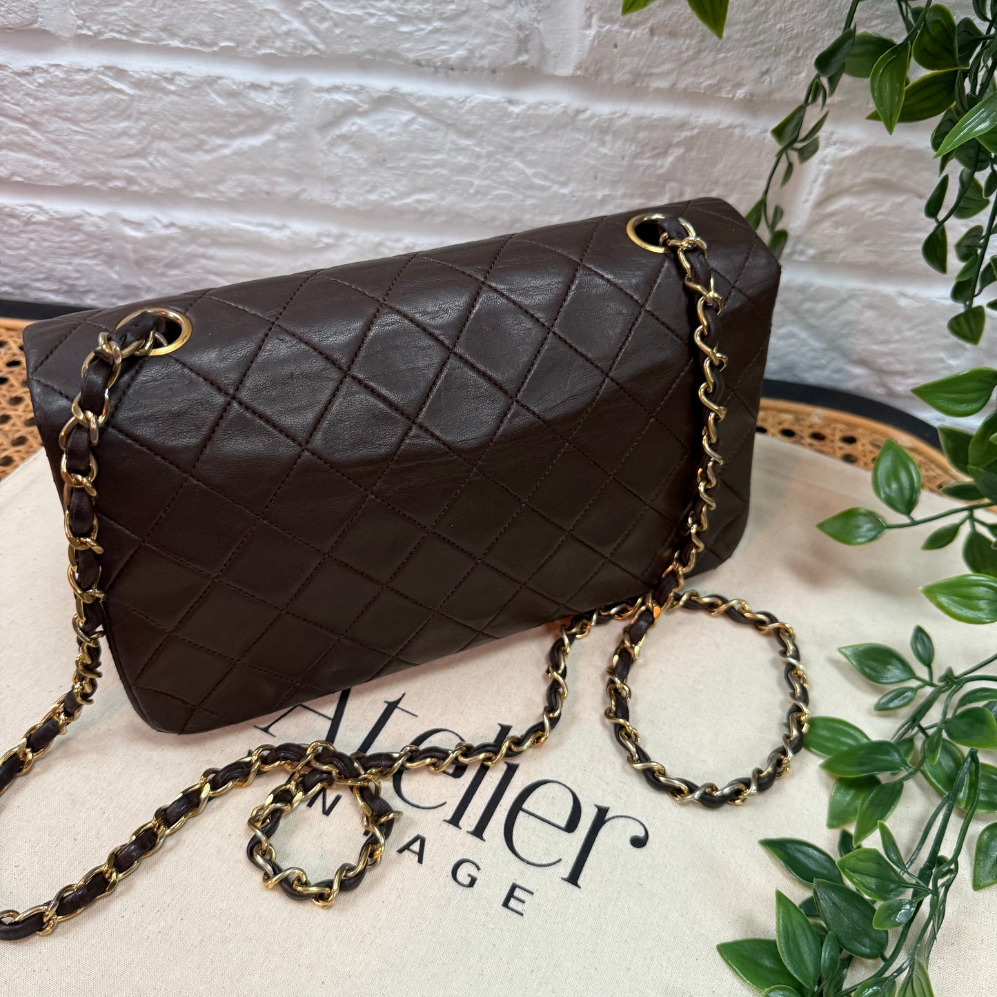 Chanel Rare 1989 Chocolate Brown Classic Medium Rectangle Full Flap