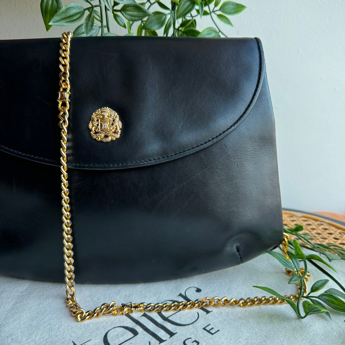 Celine Vintage Triomph Chain Strap Two Way Bag