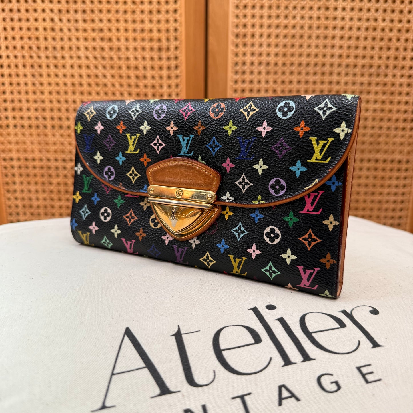 Louis Vuitton 2003 Murakami Multicolor black Eugenie Purse