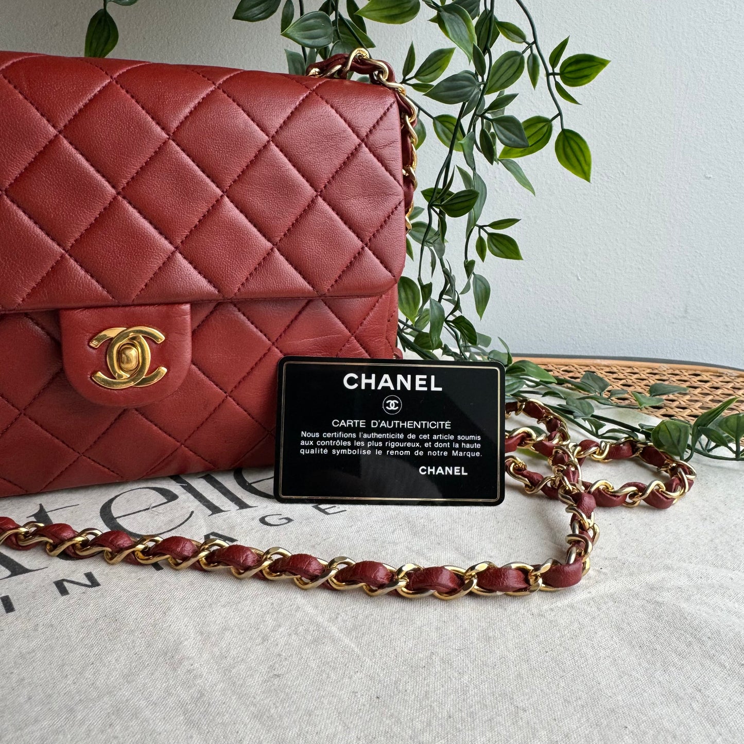 Chanel 1989 Bordeaux Red Classic Single Flap Medium