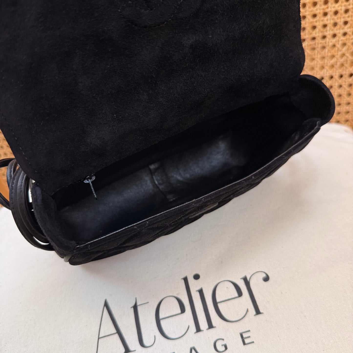 Chanel 1986 Suede & Multi-strand Leather Shoulder Bag