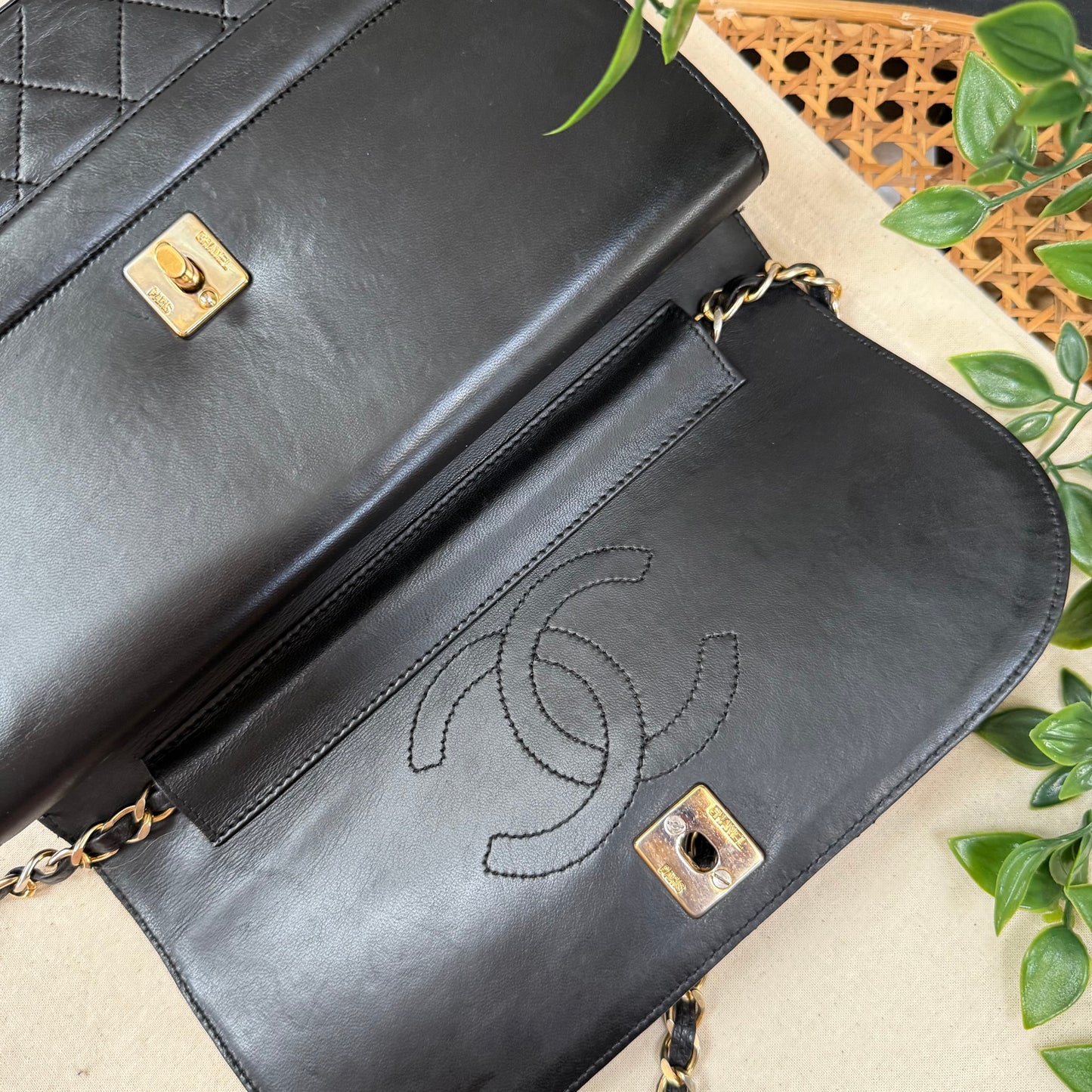 Chanel 1986 Half Moon Double Flap