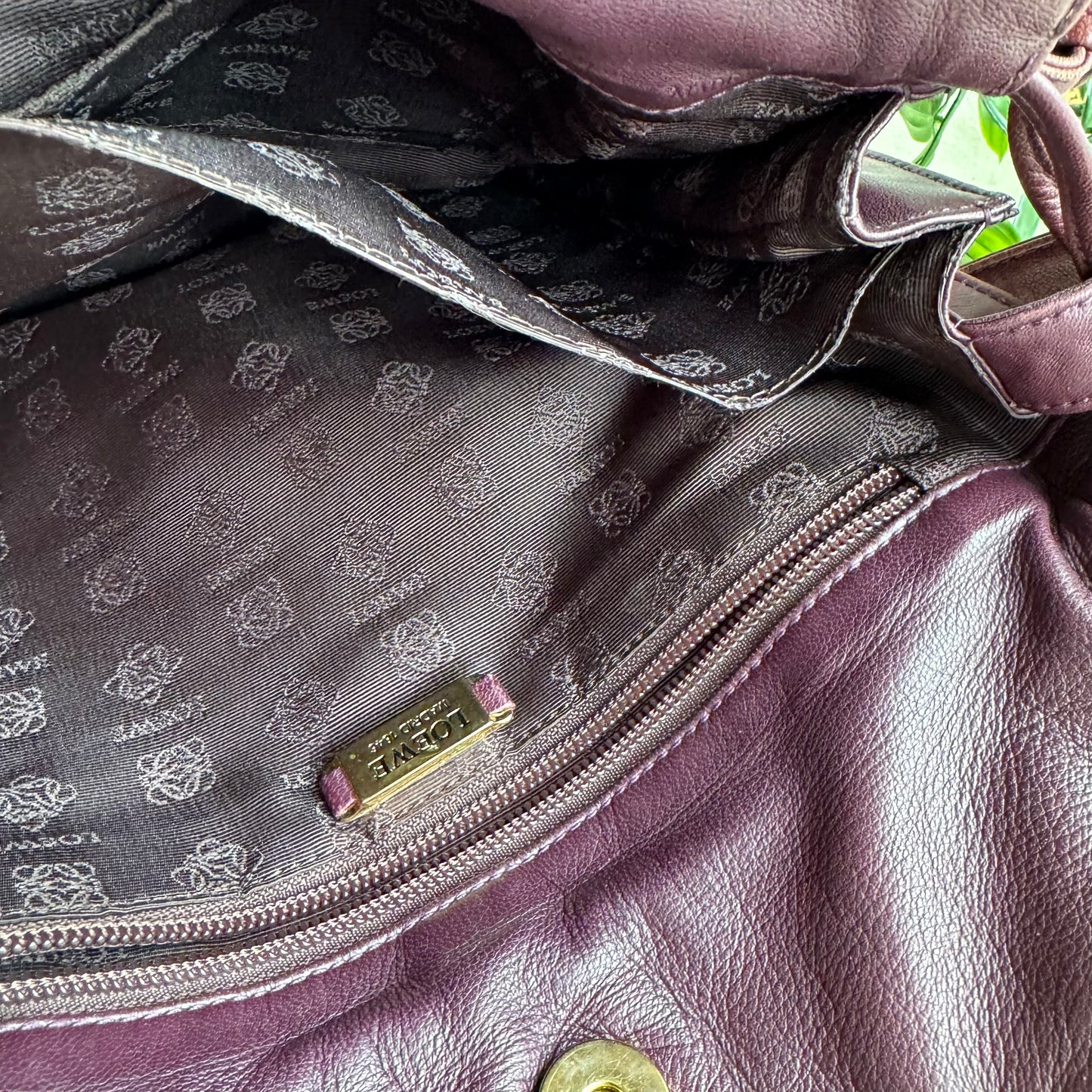 Loewe Vintage Bordeaux Flamenco Bag