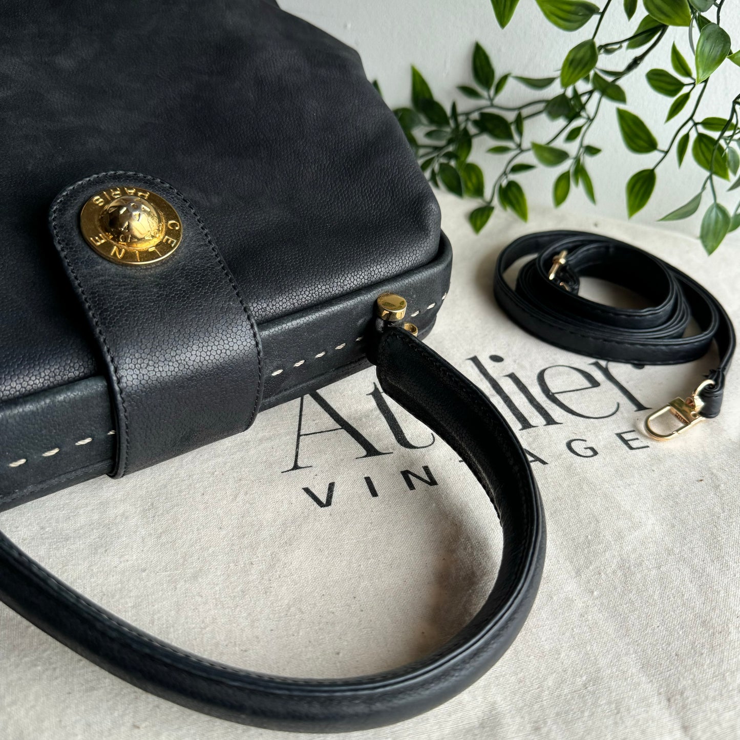 Celine 1980s Star Clasp Two Way Bag