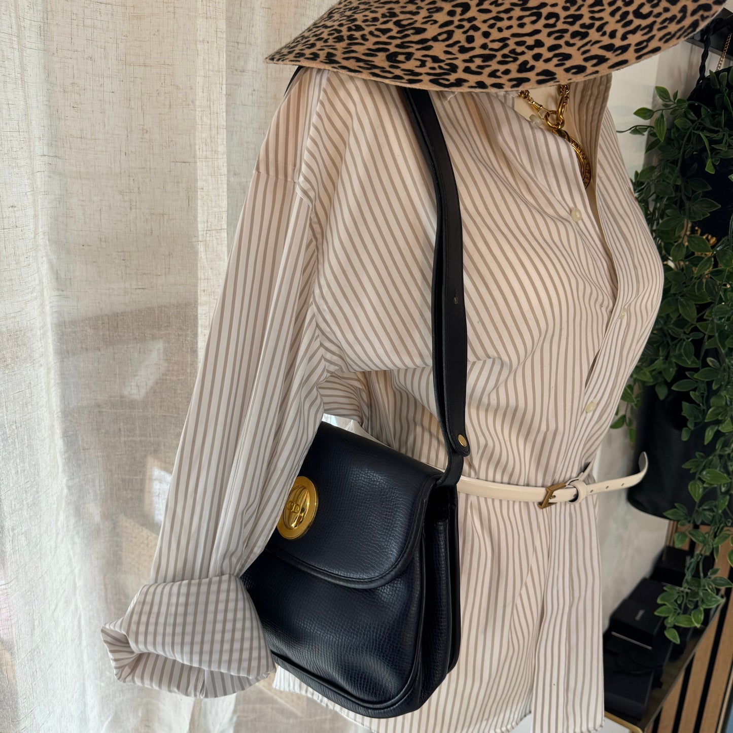 Dior 1980s Navy CD Closure Two Way Bag