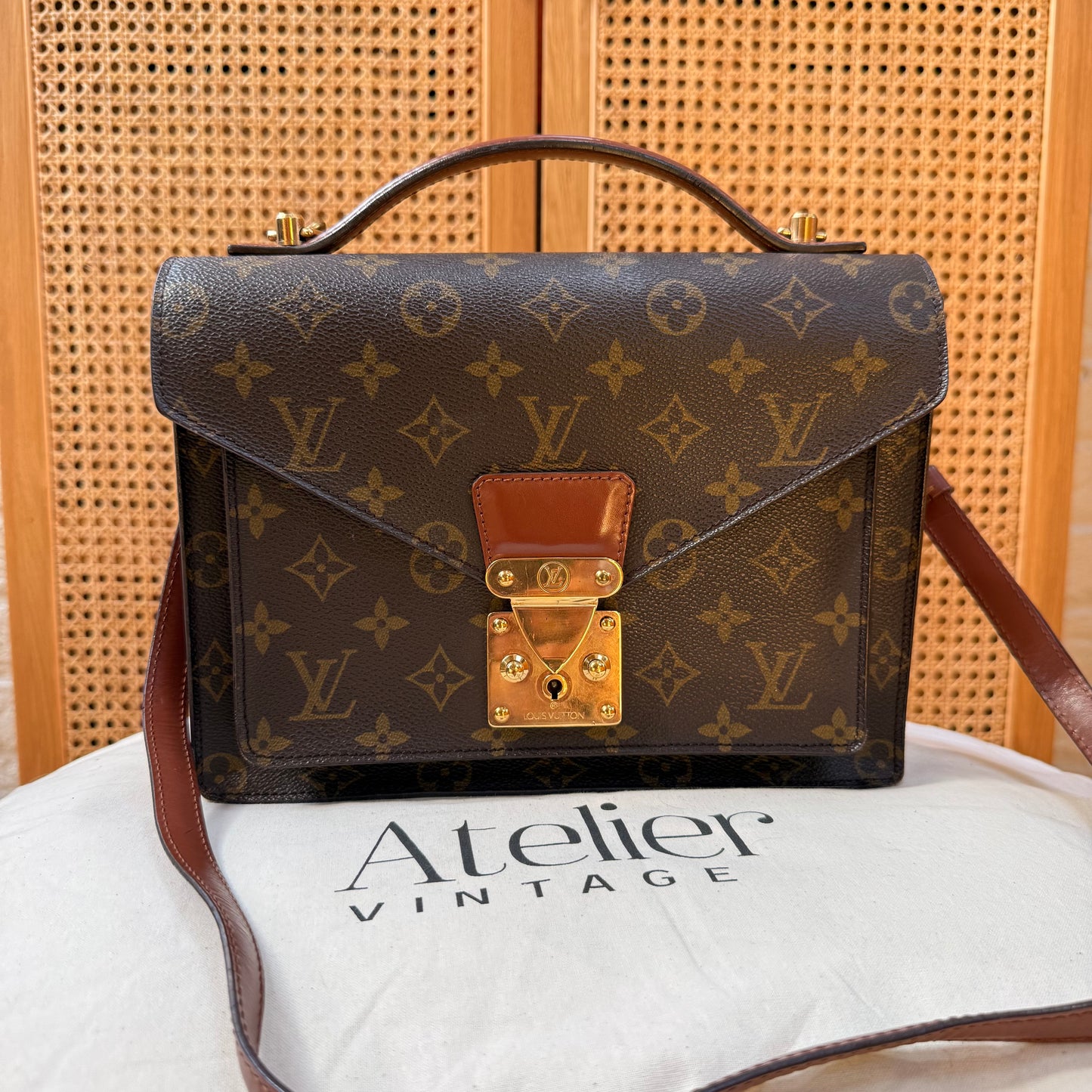 Louis Vuitton 1996 Monogram Monceau Two Way Top Handle