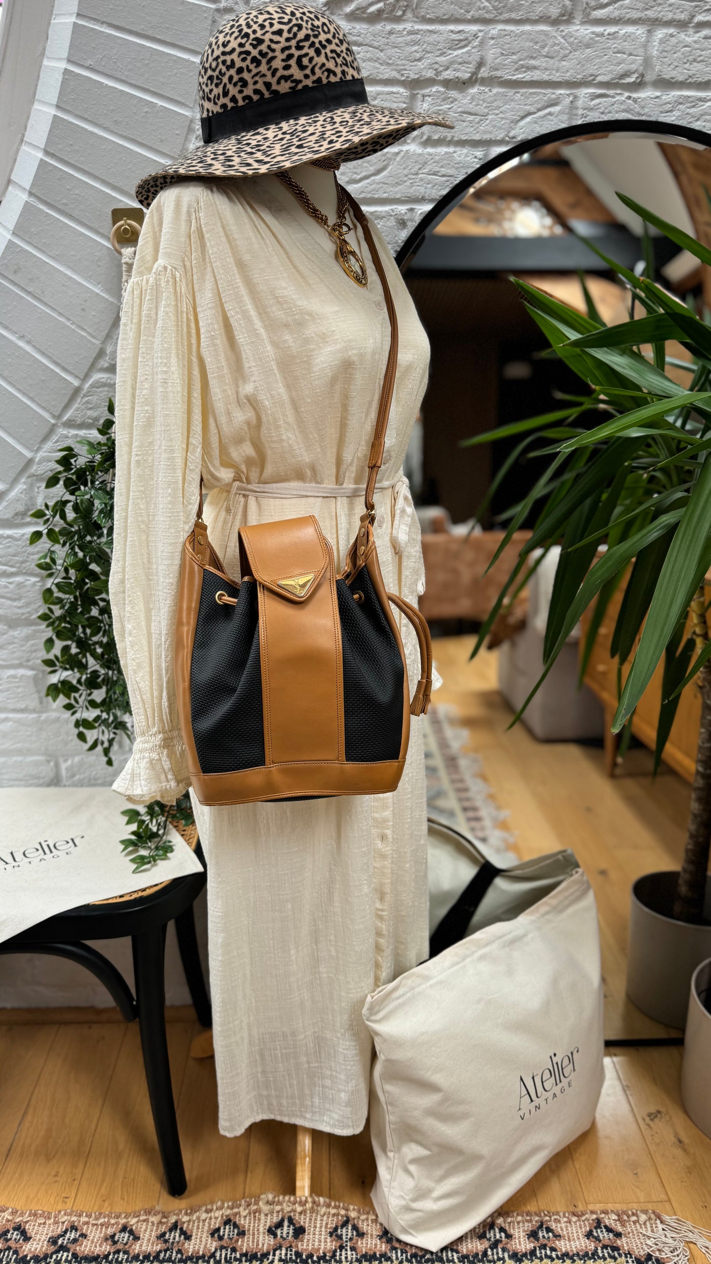 Saint Laurent 1980s Cross Body Bucket Bag