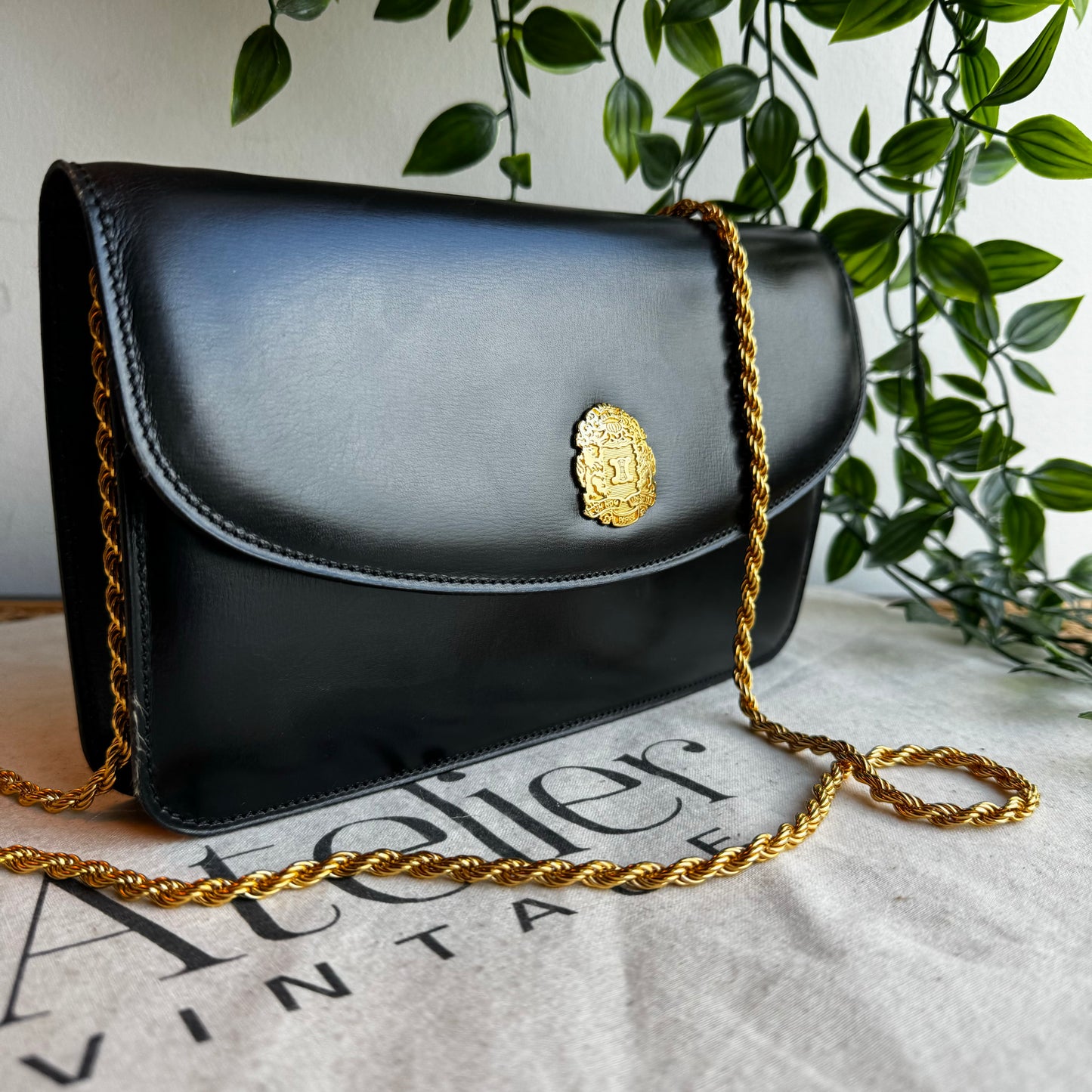 Celine Vintage Triomph Chain Strap Bag