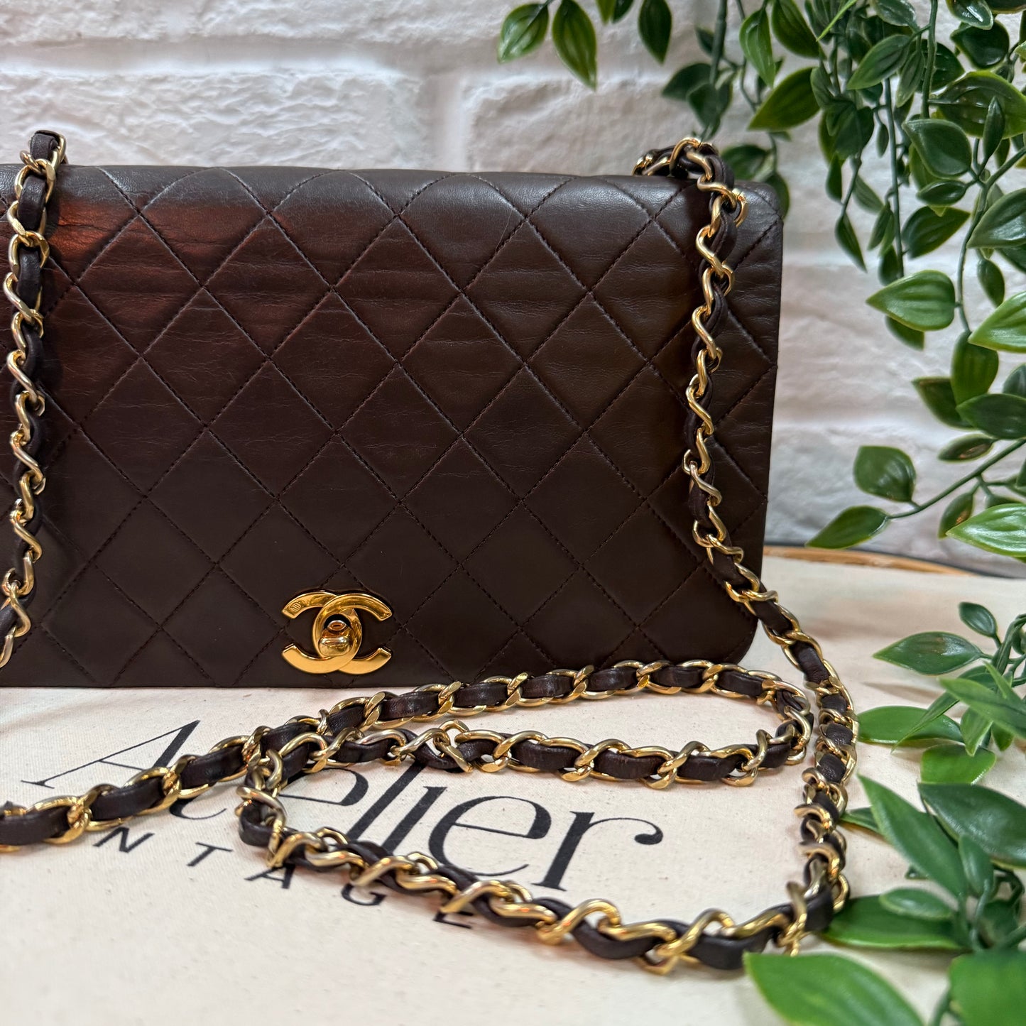 Chanel Rare 1989 Chocolate Brown Classic Medium Rectangle Full Flap