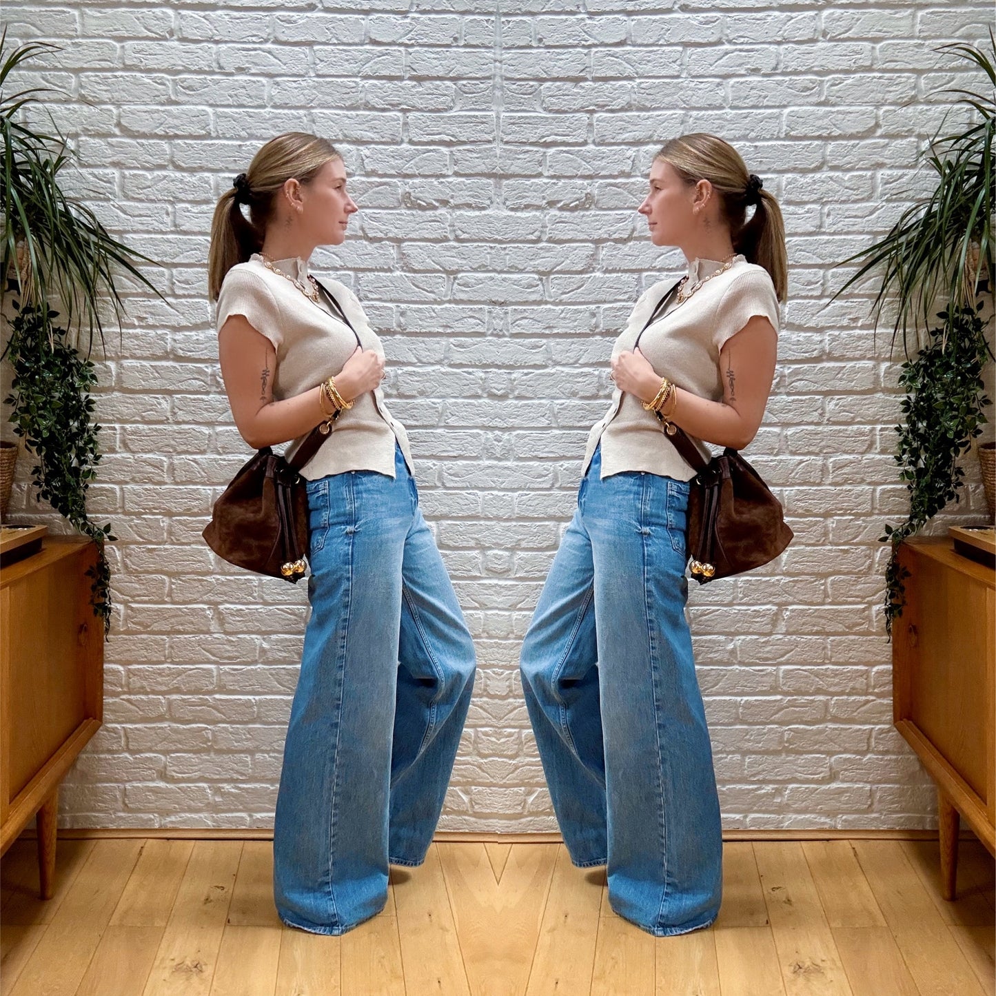 Chanel 1994 Quilted CC Charm Bucket Bag Suede & Lambskin Leather