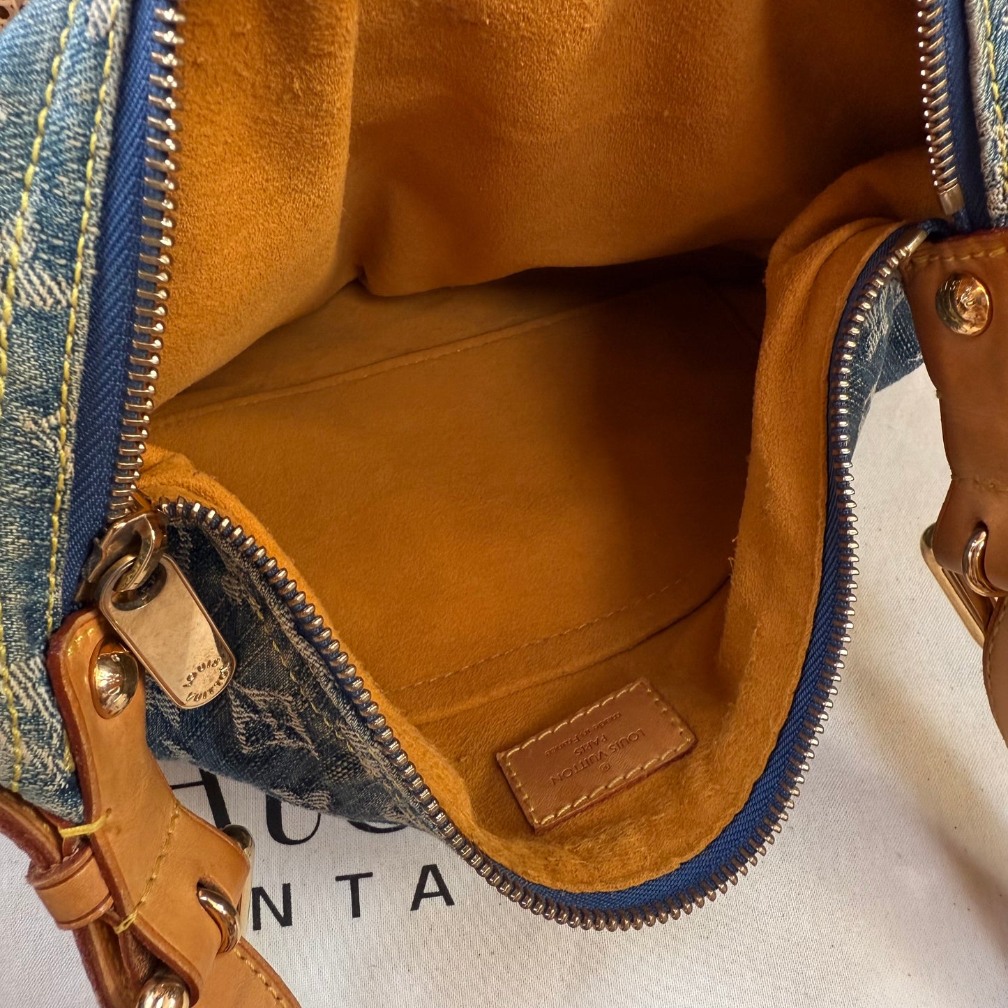 Louis Vuitton 2006 Monogram Denim Cross Body Baggy PM