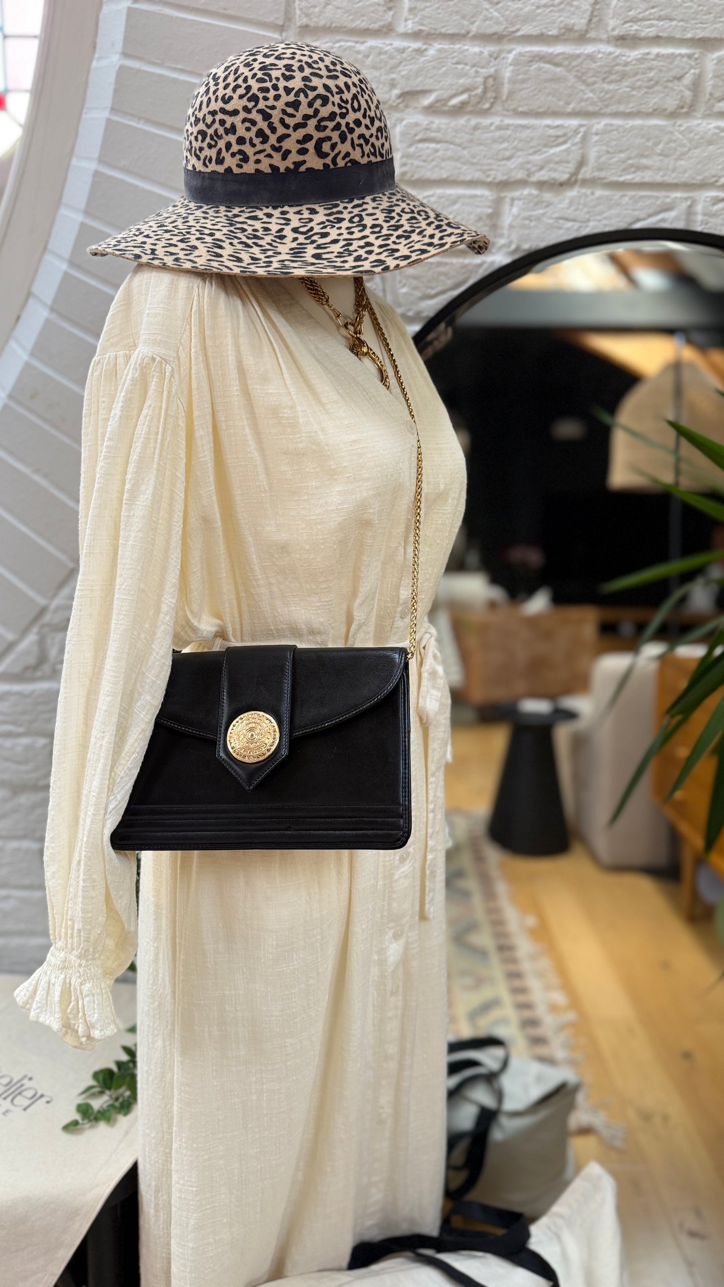 Saint Laurent 1980s Vintage Envelope Two Way Bag