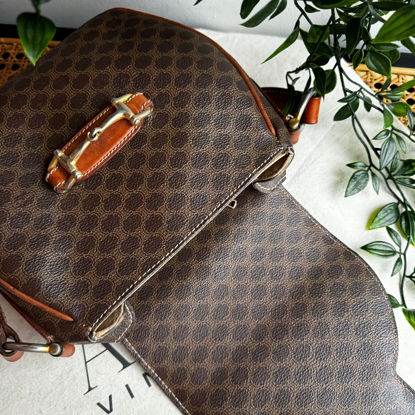Celine Macadam Horse Bit Shoulder Bag