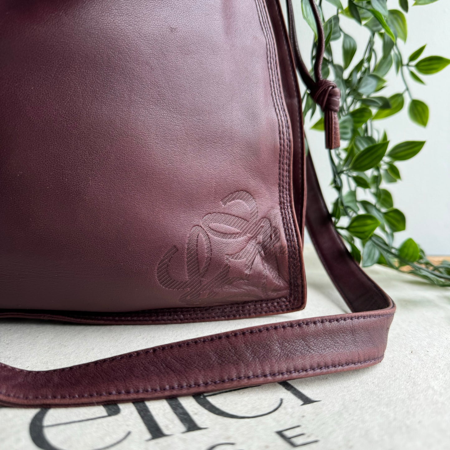 Loewe Vintage Bordeaux Flamenco Bag