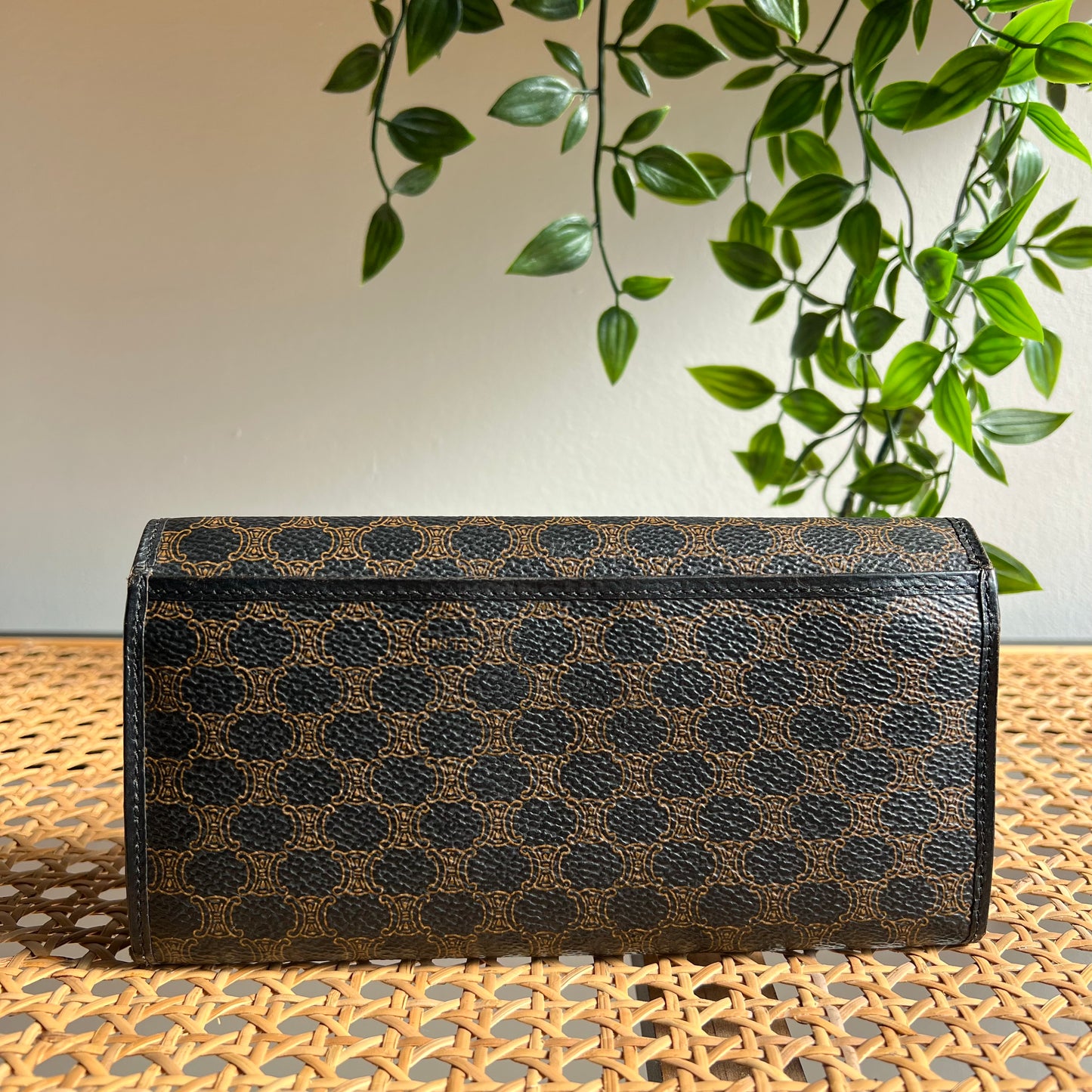Celine Macadam Print Kiss Lock Purse