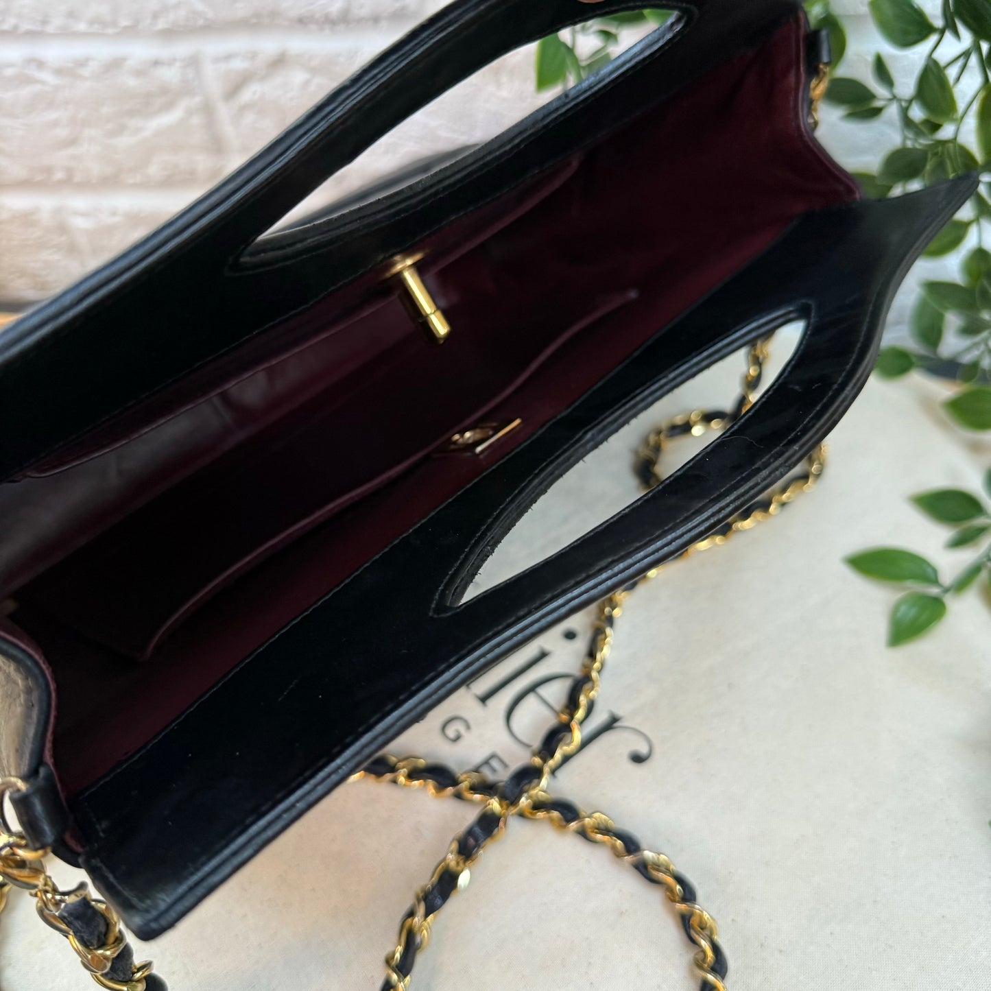 Chanel 1989 Top Handle Two Way Turn Lock Bag