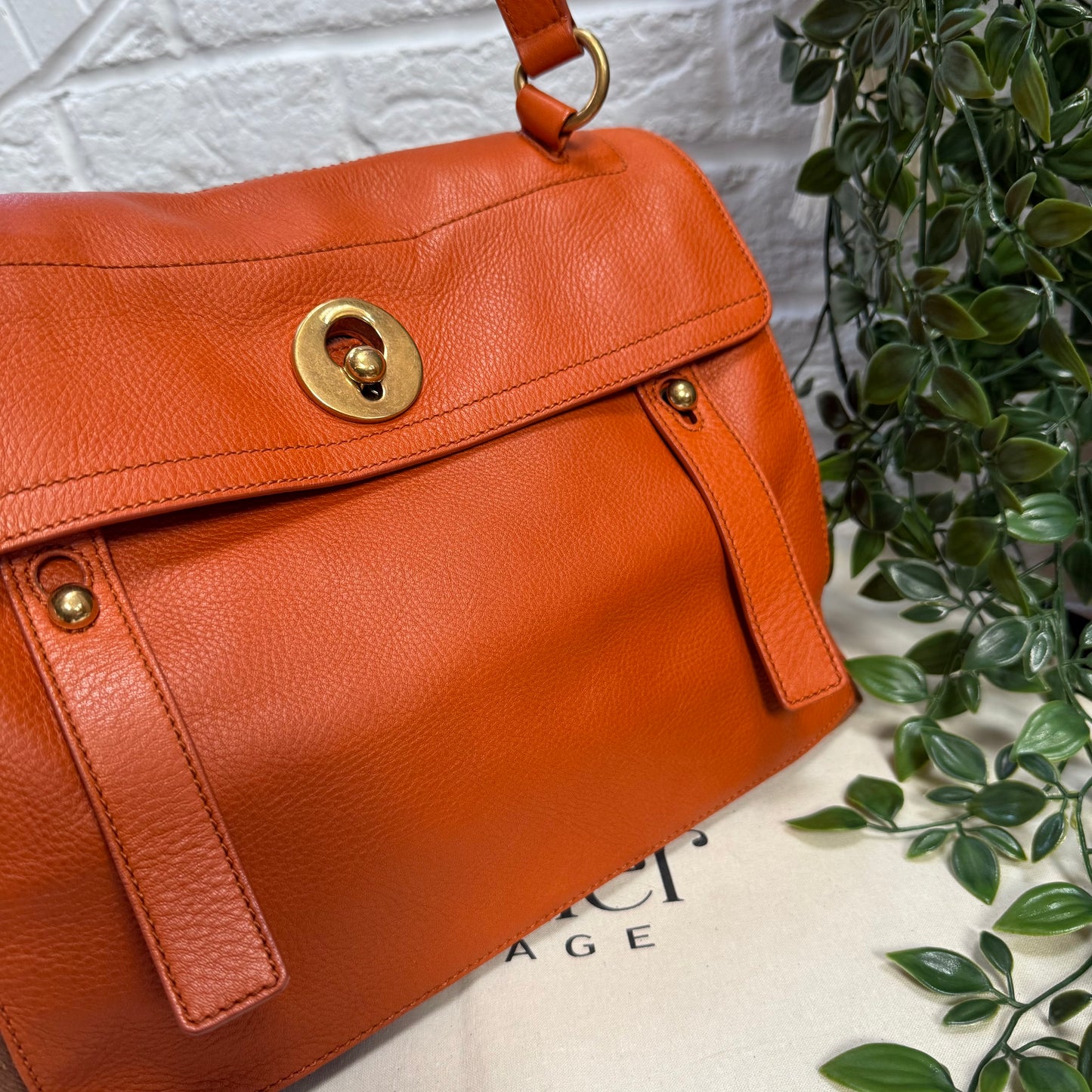 Saint Laurent 2000s Saint Laurent Muse Orange Bi Color