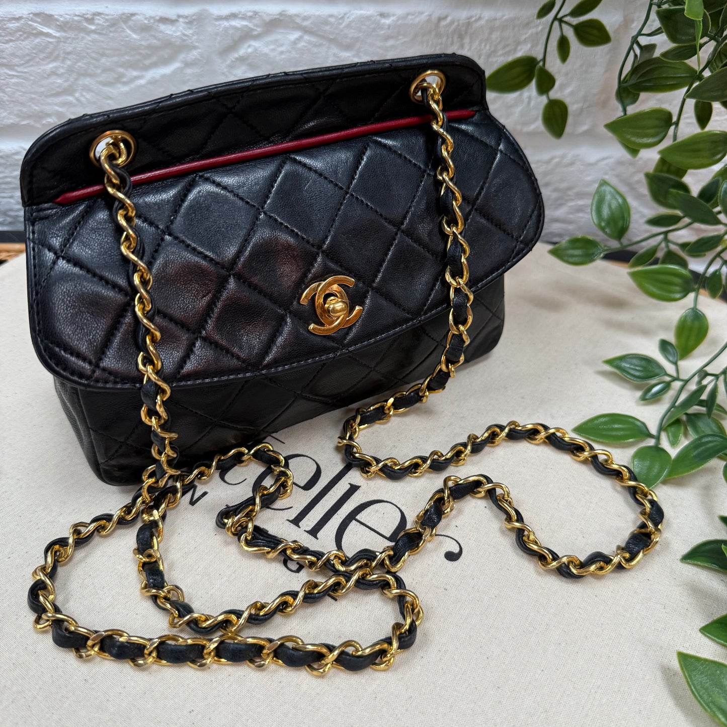 Chanel 1989 Rare Bi Color Single Flap Two Way